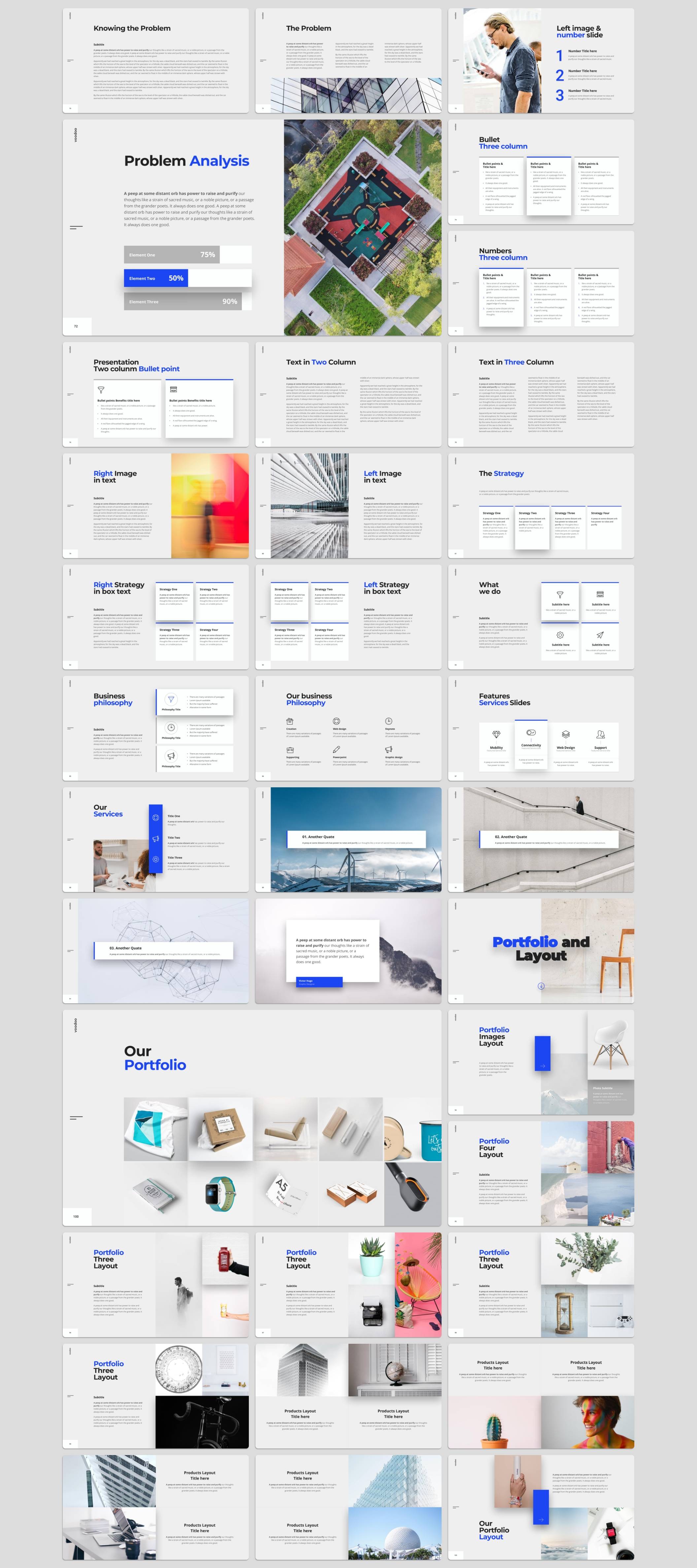 K0440 工作汇报信息图表ppt+Keynote模板年终总结商务演示文稿下载 Voodoo Templates-演示喵HUB