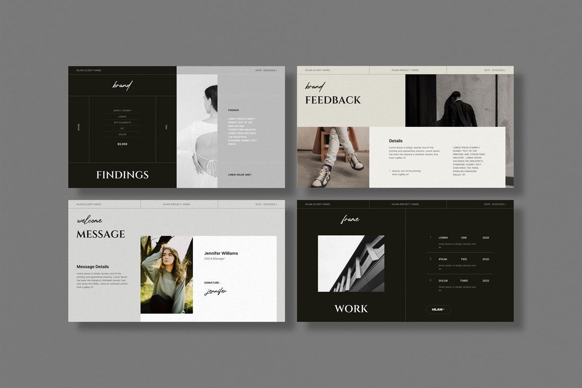K0450 简洁优雅品牌战略计划发展规划排版PPT+Keynote模版 Brand Strategy Template-演示喵HUB