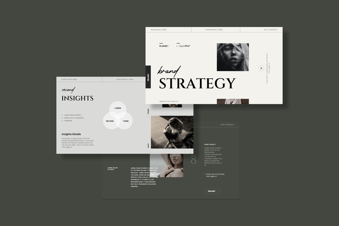 K0450 简洁优雅品牌战略计划发展规划排版PPT+Keynote模版 Brand Strategy Template-演示喵HUB