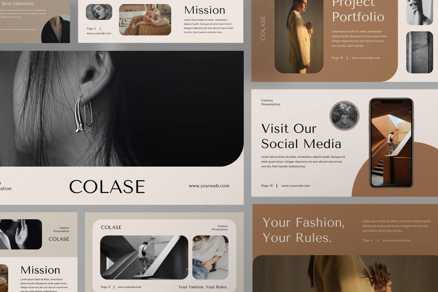 K0451 莫兰迪风时尚多用途优雅主题Keynote模板 Colase Creative Keynote Presentation-演示喵HUB