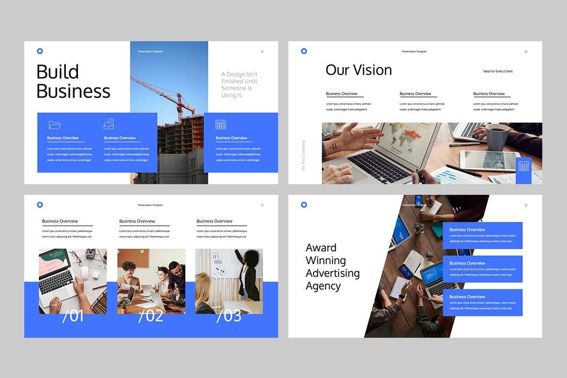 K0454 商务蓝色简洁企业介绍市场调研数据分析报告PPT模版 Business Proposal Powerpoint-演示喵HUB
