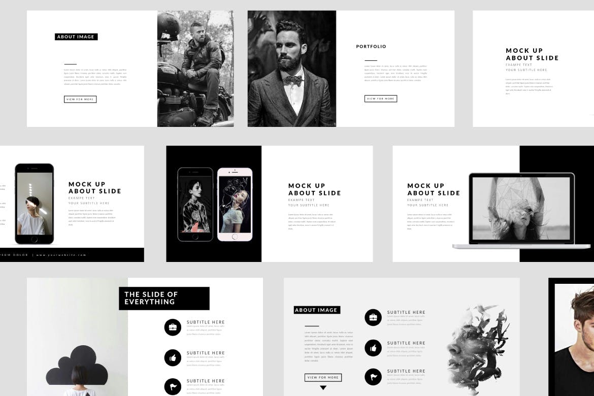 K0455 摄影师作品集展示商业keynote模板演示文稿Portofolio Agency - Keynote-演示喵HUB