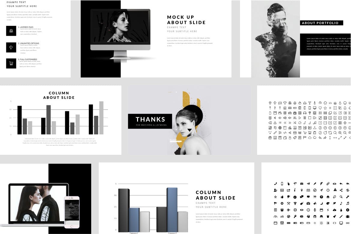 K0455 摄影师作品集展示商业keynote模板演示文稿Portofolio Agency - Keynote-演示喵HUB