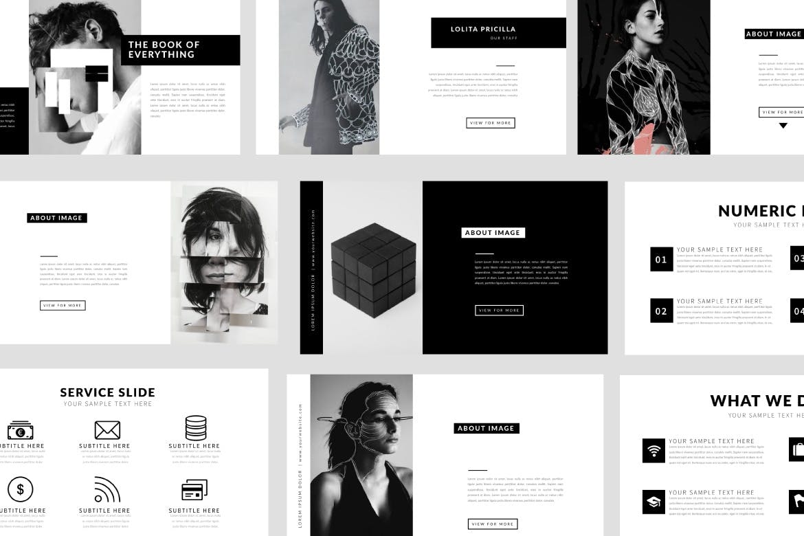 K0455 摄影师作品集展示商业keynote模板演示文稿Portofolio Agency - Keynote-演示喵HUB