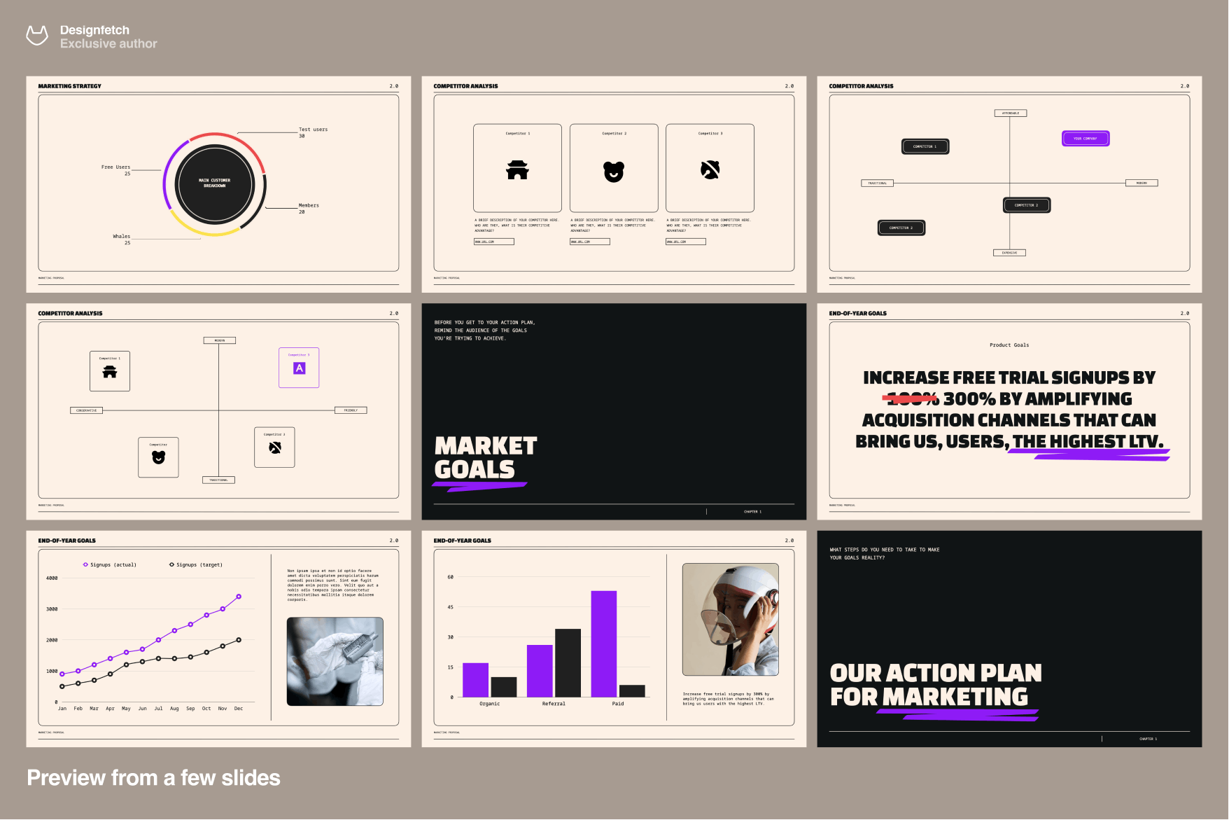 K0456 时尚创意品牌营销策划案落地广告设计作品集Keynote模板 Brand & Marketing template-演示喵HUB