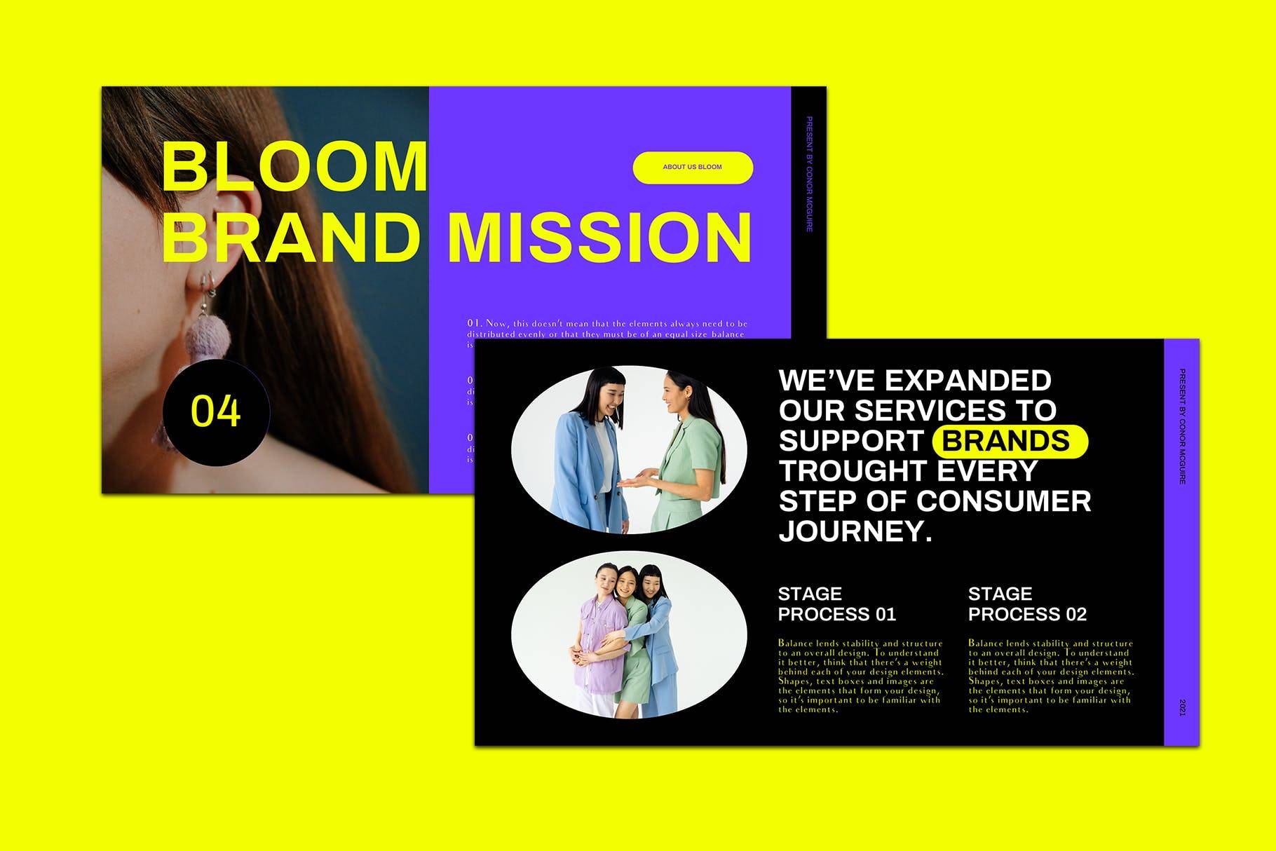 K0464 时尚主题人物团队介绍PPT+Keynote模版 BLOOM - Keynote Media Kit-演示喵HUB