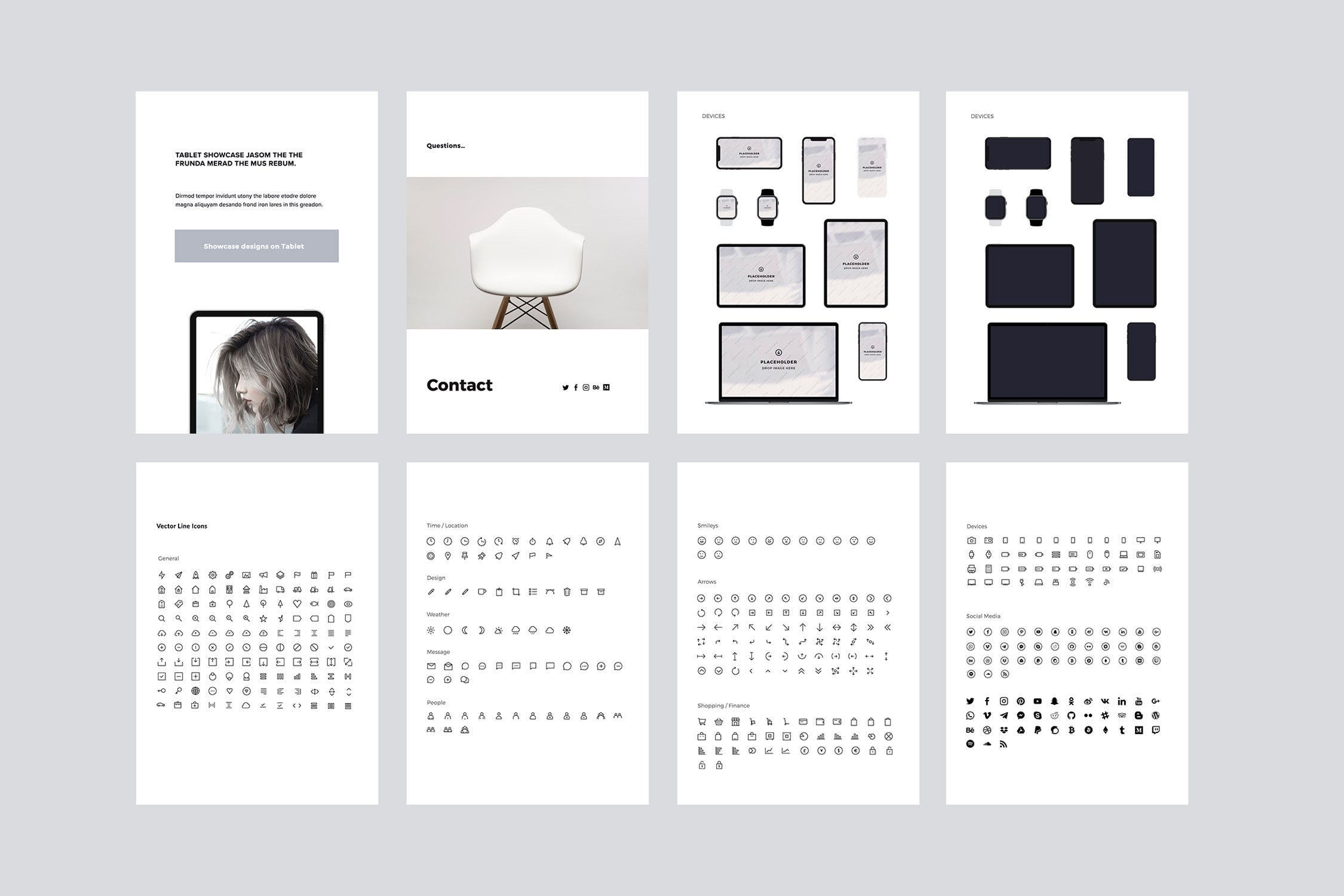 K0466 竖版简洁个人简历摄影设计作品集Keynote模板 VIGO - Vertical Keynote Template-演示喵HUB