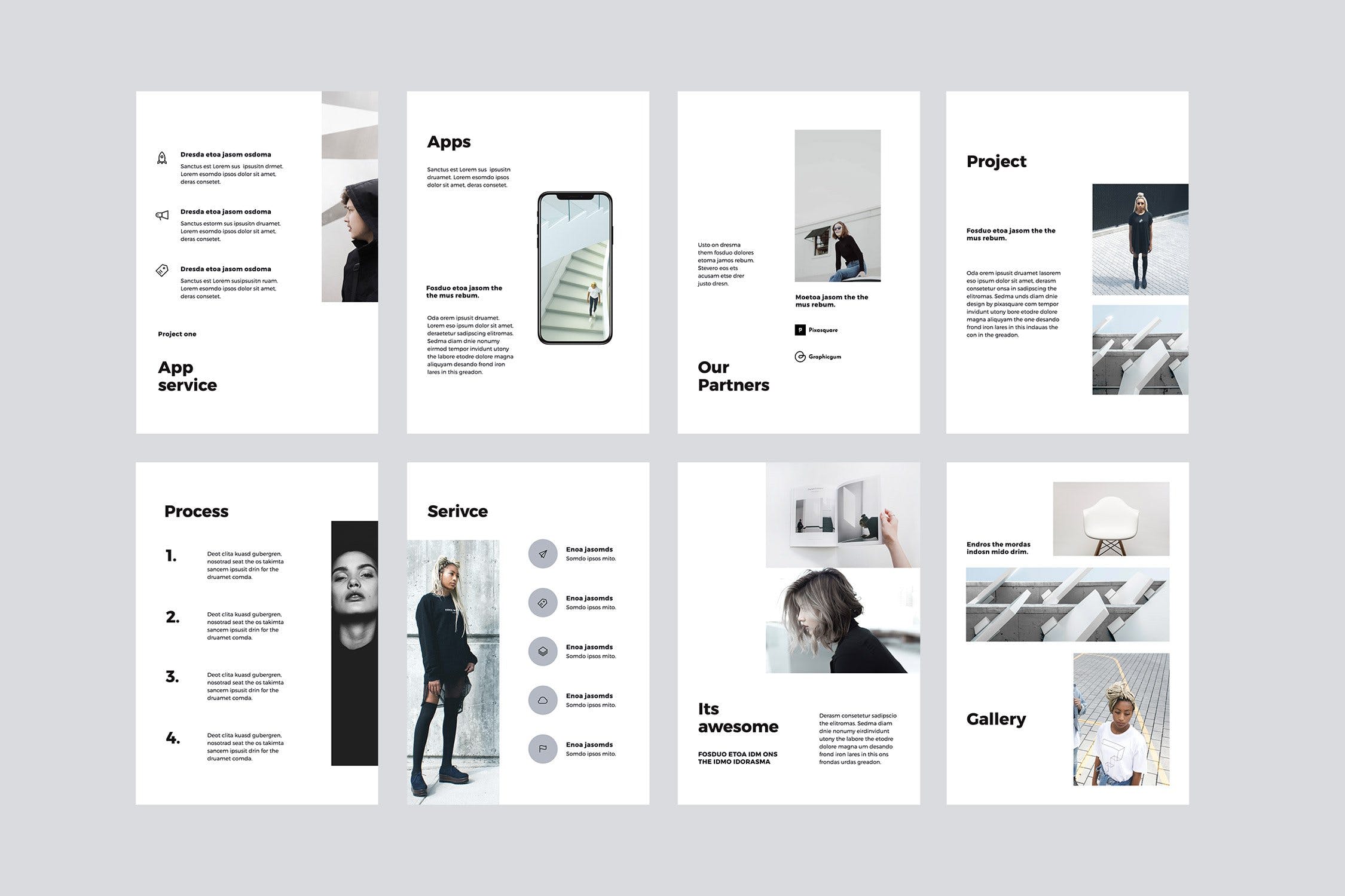 K0466 竖版简洁个人简历摄影设计作品集Keynote模板 VIGO - Vertical Keynote Template-演示喵HUB