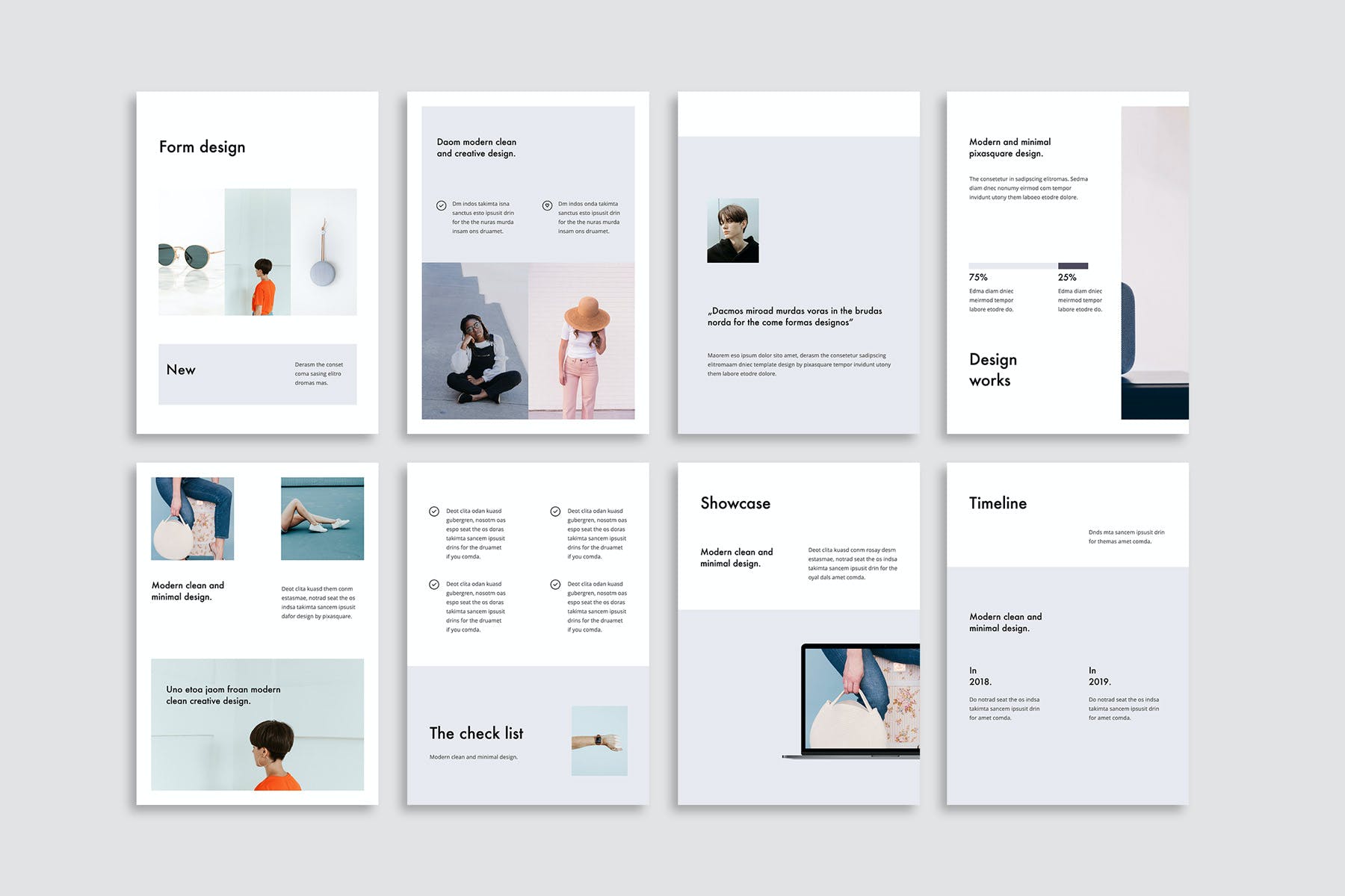 K0467 竖版简洁个人简历作品集产品目录商业手册Keynote模板 FORM - Keynote Vertical Template Presentation-演示喵HUB