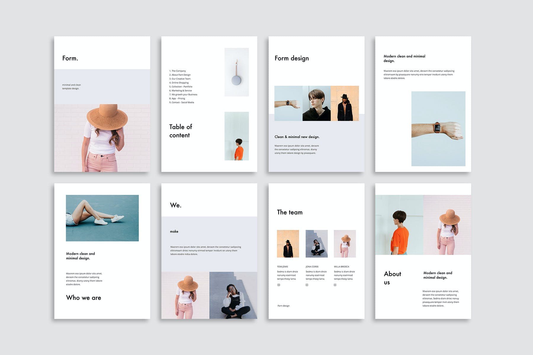 K0467 竖版简洁个人简历作品集产品目录商业手册Keynote模板 FORM - Keynote Vertical Template Presentation-演示喵HUB
