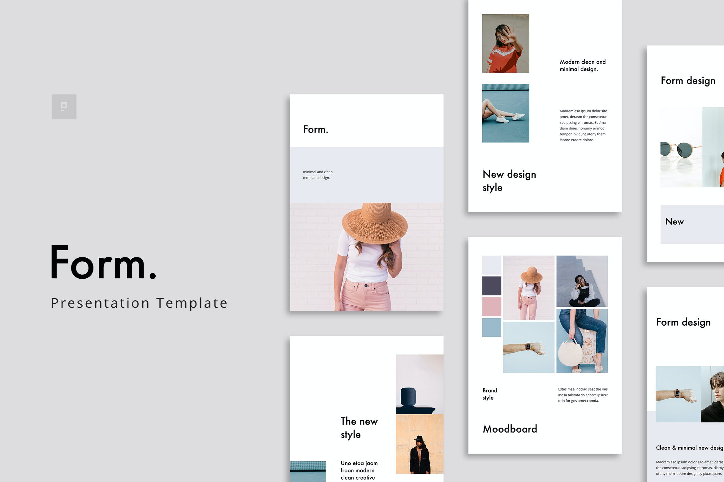 K0467 竖版简洁个人简历作品集产品目录商业手册Keynote模板 FORM - Keynote Vertical Template Presentation-演示喵HUB