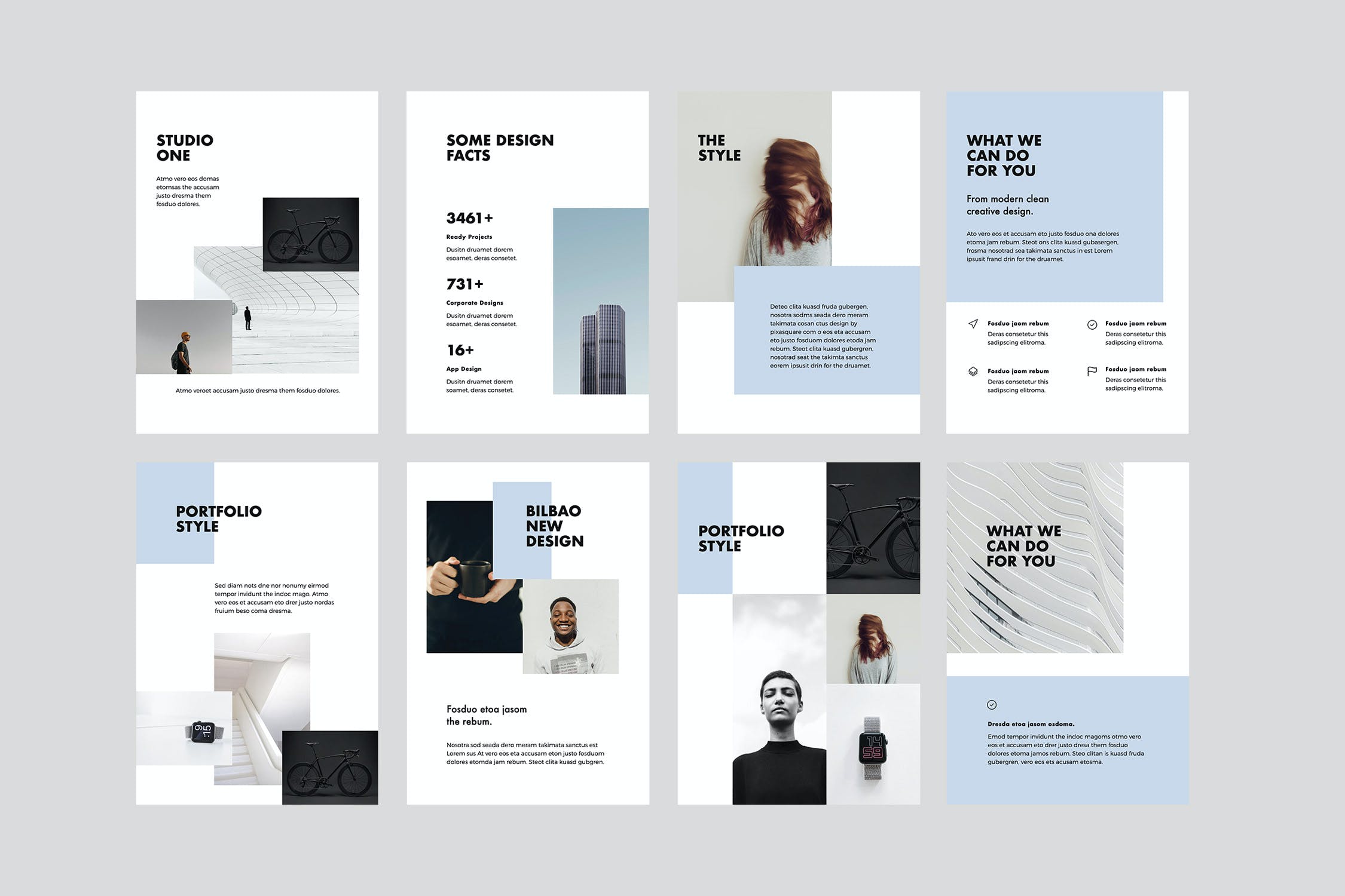 K0469 竖版简洁个人摄影设计作品集简历Keynote模板 BILBAO - A4 Vertical Keynote Template-演示喵HUB