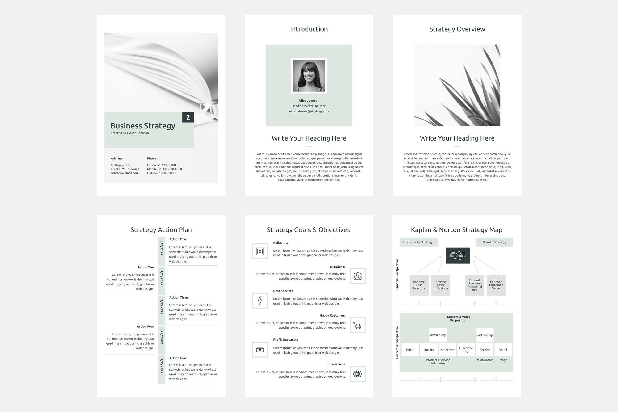 K0471 竖版商业数据报表市场调查行业分析Keynote模板 Vertical Business Strategy Two Keynote Template-演示喵HUB