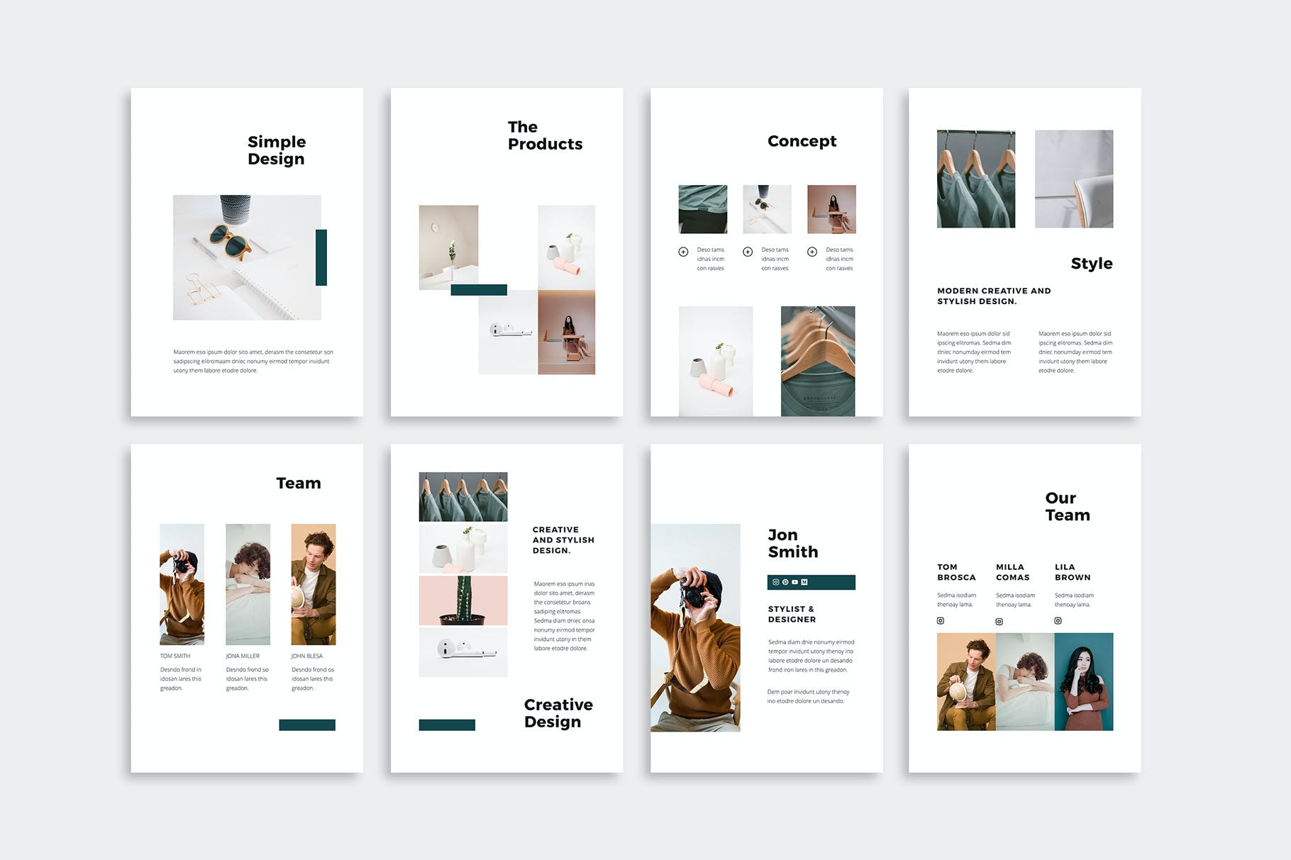 K0473 竖版现代书籍画册作品集展示Keynote模板 NOYA - Vertical Keynote Template-演示喵HUB