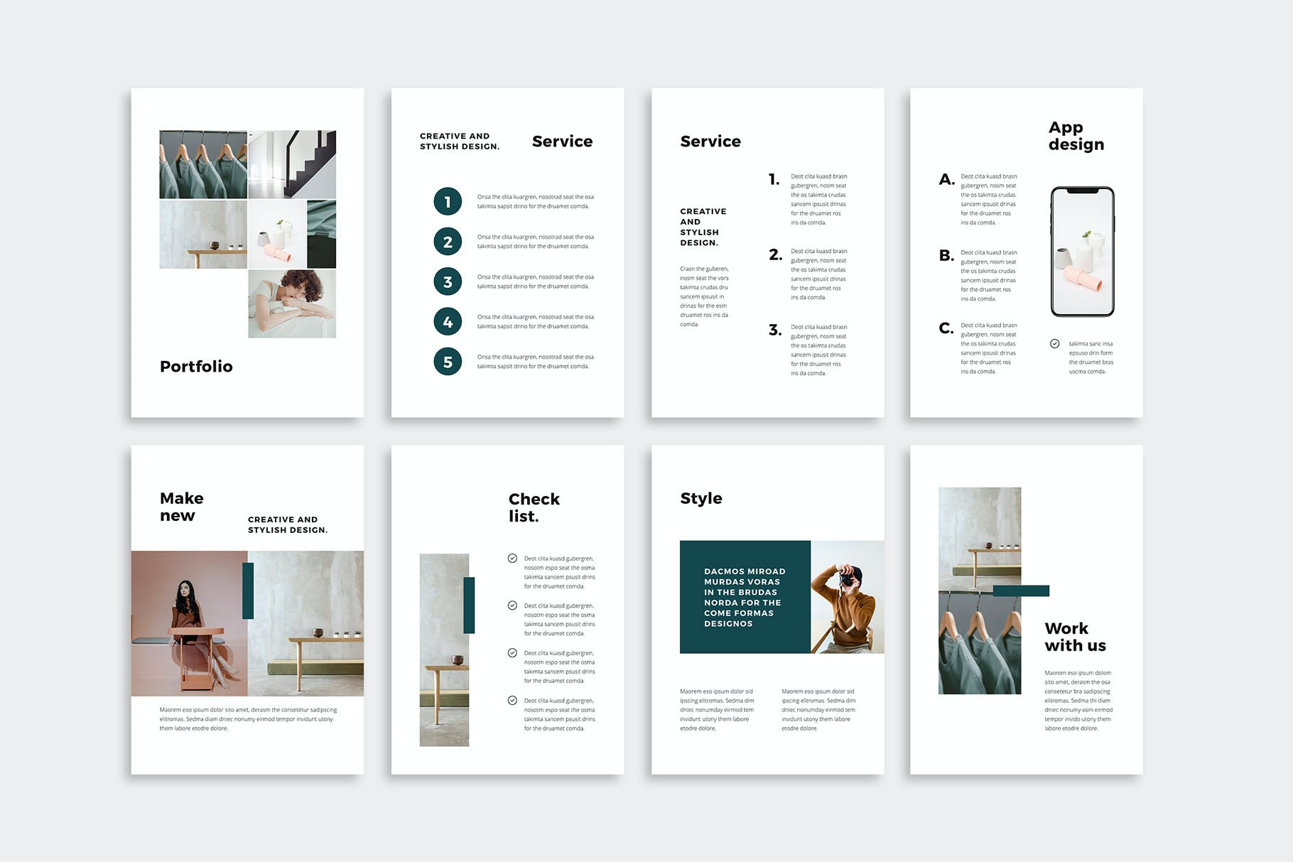 K0473 竖版现代书籍画册作品集展示Keynote模板 NOYA - Vertical Keynote Template-演示喵HUB
