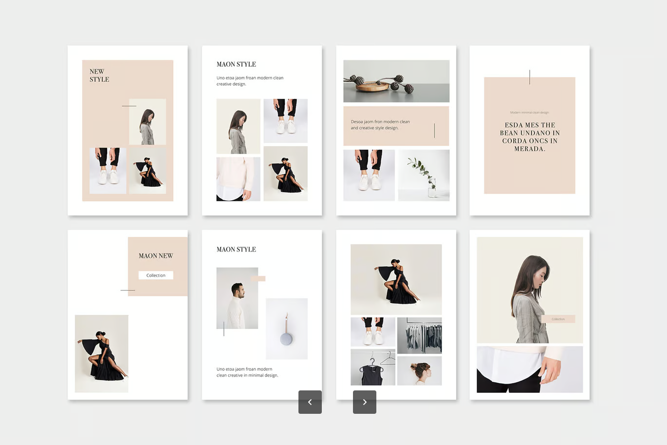 Keynote竖版PPT模板商务风简约大气A4USLetter双尺寸演讲专用MAON - Vertical Keynote A4 + US Letter Template-演示喵HUB