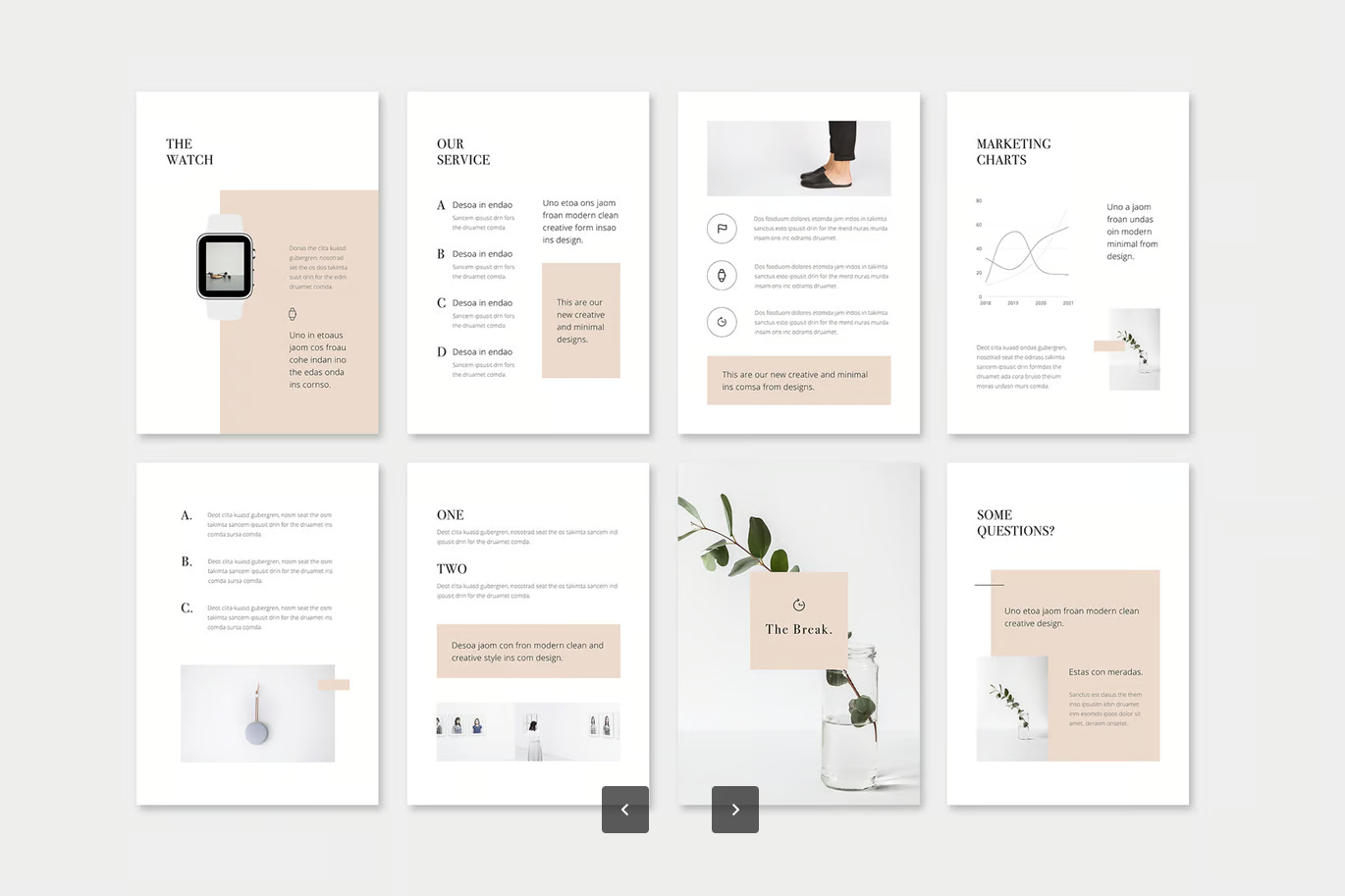 Keynote竖版PPT模板商务风简约大气A4USLetter双尺寸演讲专用MAON - Vertical Keynote A4 + US Letter Template-演示喵HUB