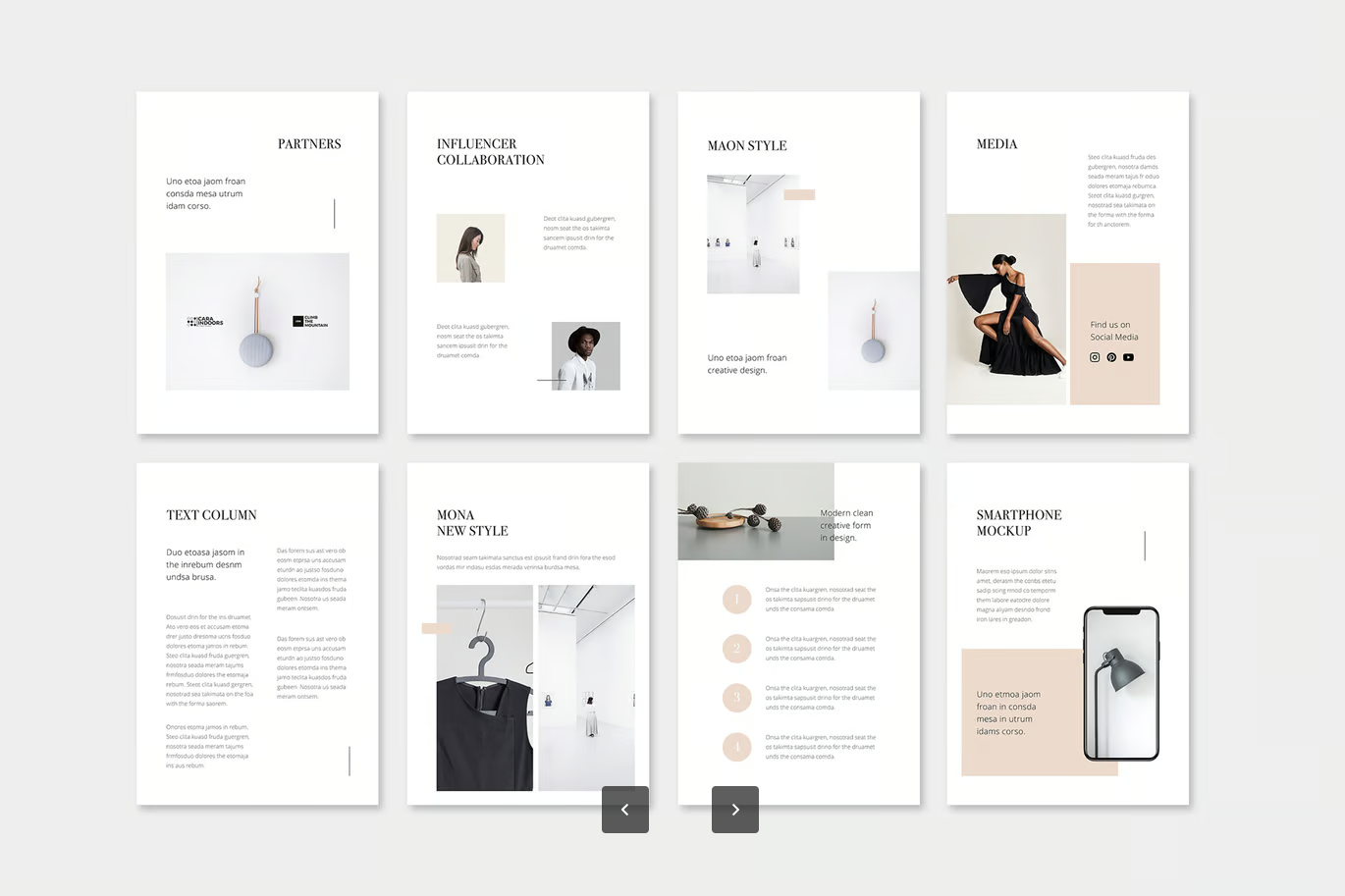 Keynote竖版PPT模板商务风简约大气A4USLetter双尺寸演讲专用MAON - Vertical Keynote A4 + US Letter Template-演示喵HUB