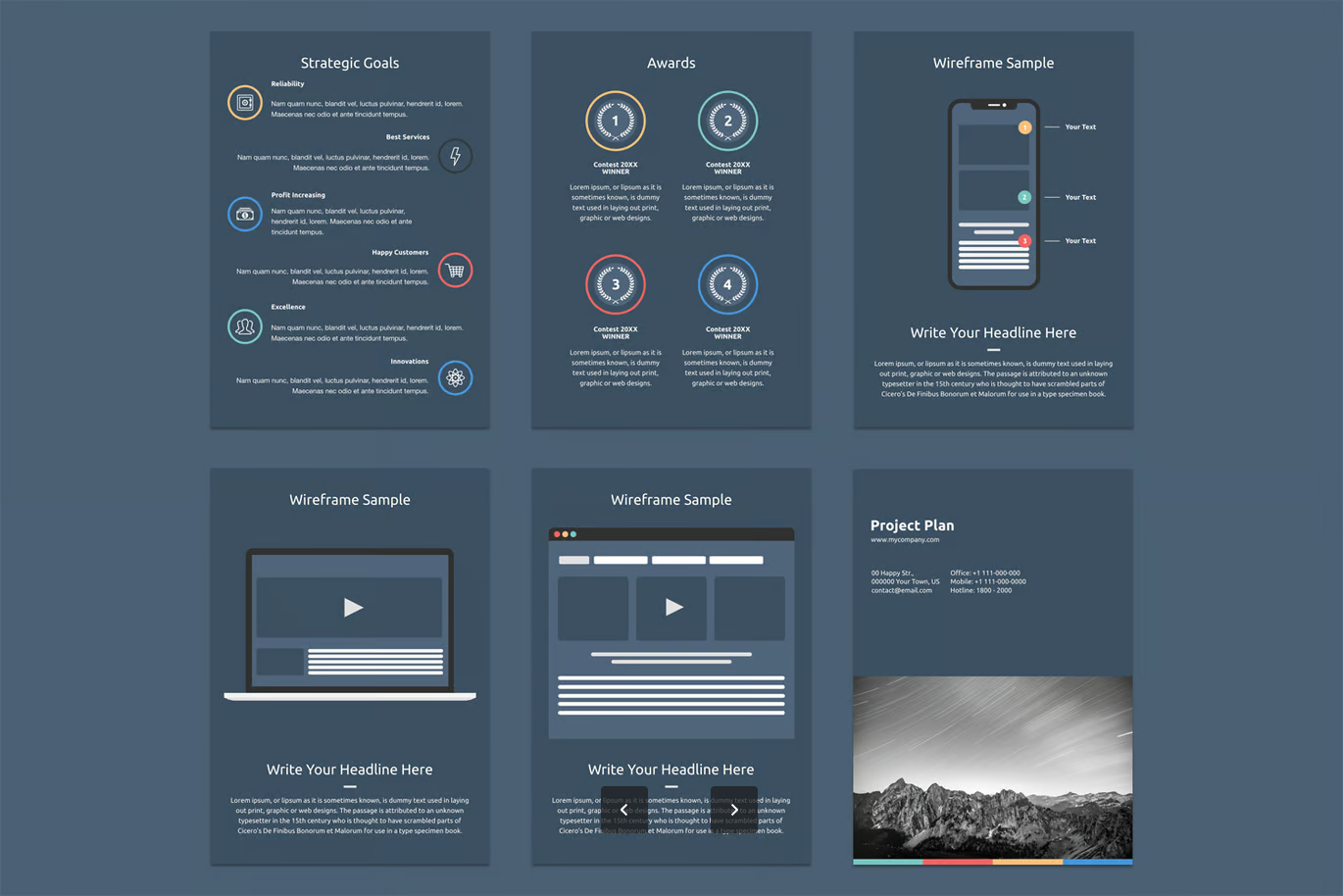 Keynote模板A4竖版2024商务风工作计划PPT高端可编辑简约大气Project Plan - A4 Vertical Keynote Template-演示喵HUB
