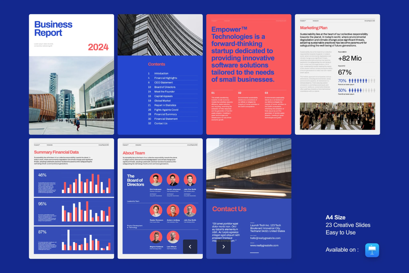 【商务风PPT模板】A4竖版高端可编辑工作报告年终总结KeynoteEmpower Vertical A4 Business Report Keynote-演示喵HUB