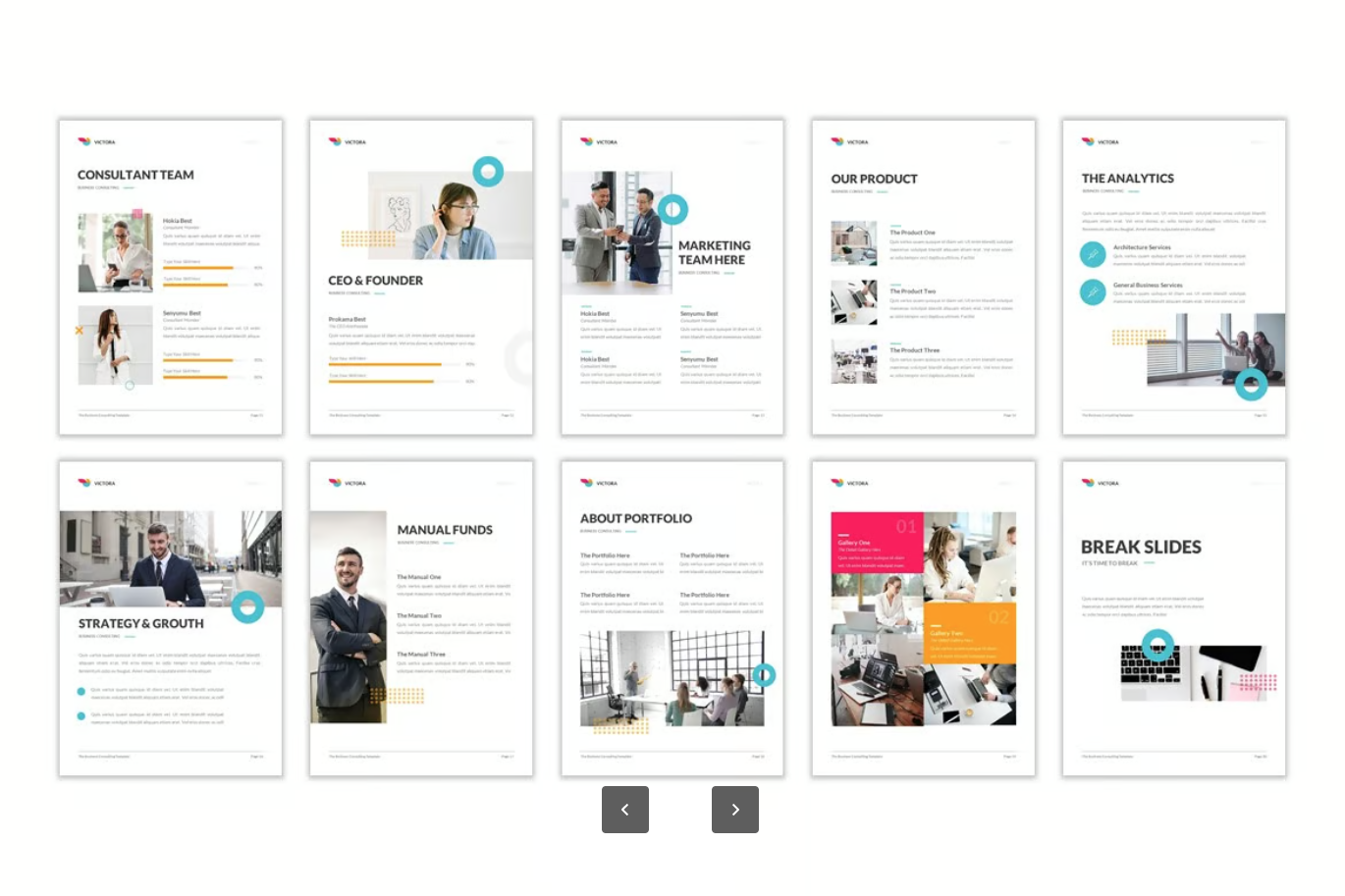 Victora高端商务PPT模板 企业汇报答辩A4可编辑 简约创意动态KeynoteVictora - Business Consuting A4 Keynote-演示喵HUB