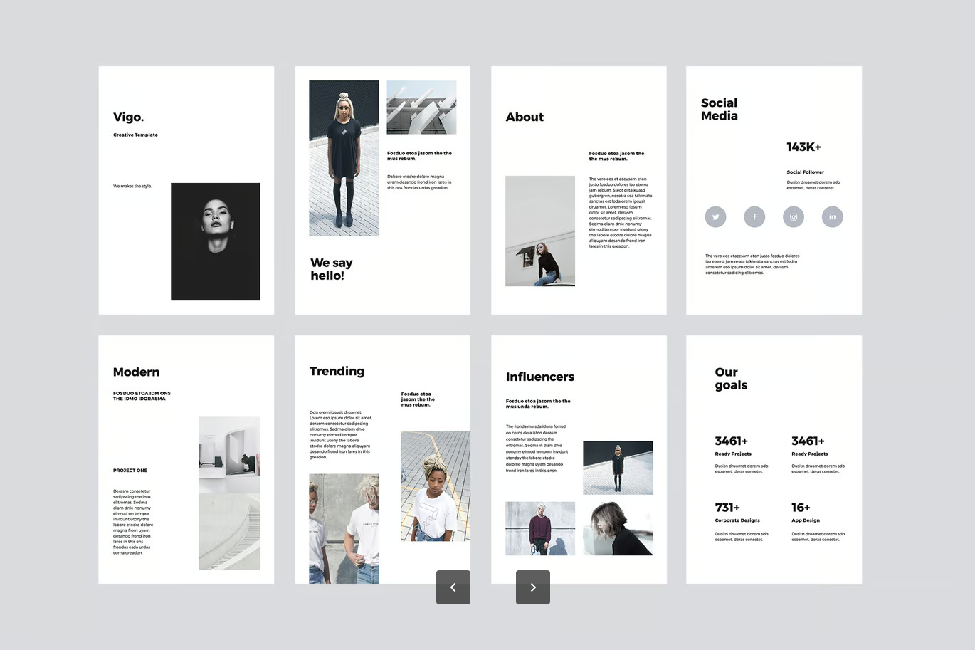 高端商务风A4竖版Keynote模板 创意简约可编辑PPT演示文稿设计VIGO - A4 Vertical Keynote Template-演示喵HUB
