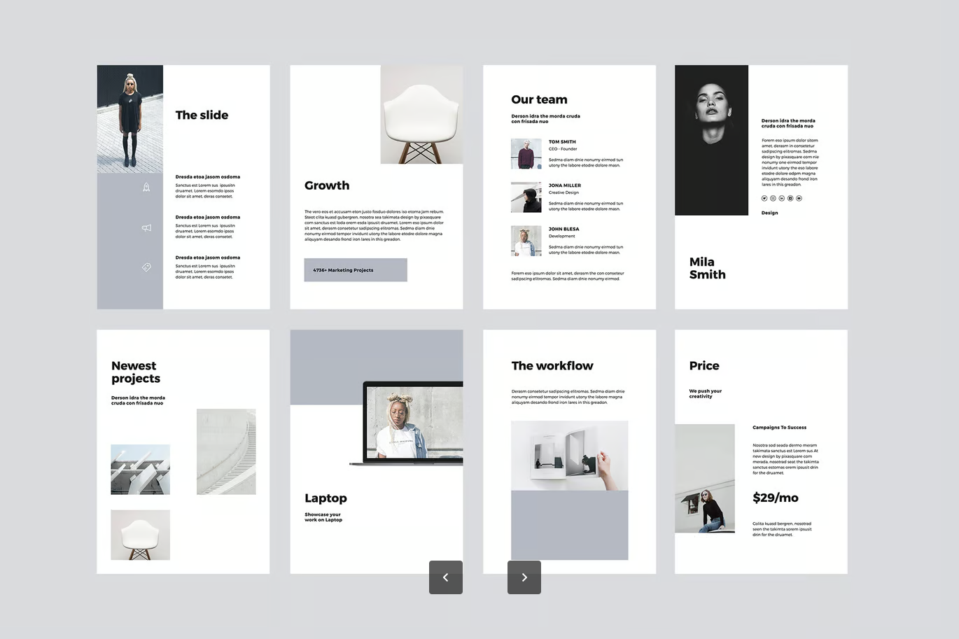 高端商务风A4竖版Keynote模板 创意简约可编辑PPT演示文稿设计VIGO - A4 Vertical Keynote Template-演示喵HUB