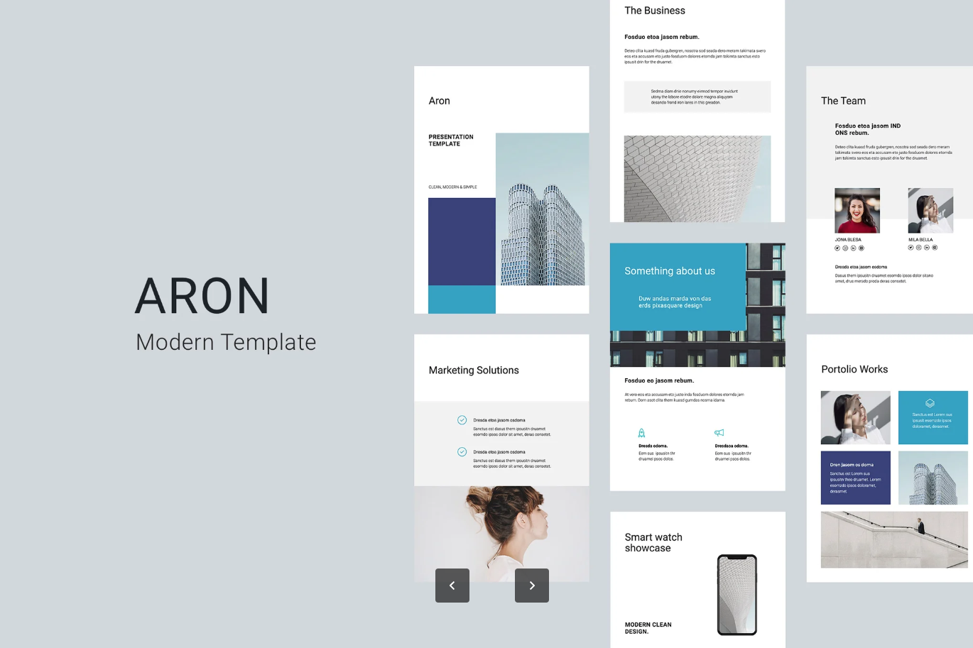 ARON极简商务Keynote模板A4竖版可编辑高级感PPT工作汇报苹果风ARON - A4 Vertical Keynote Template-演示喵HUB