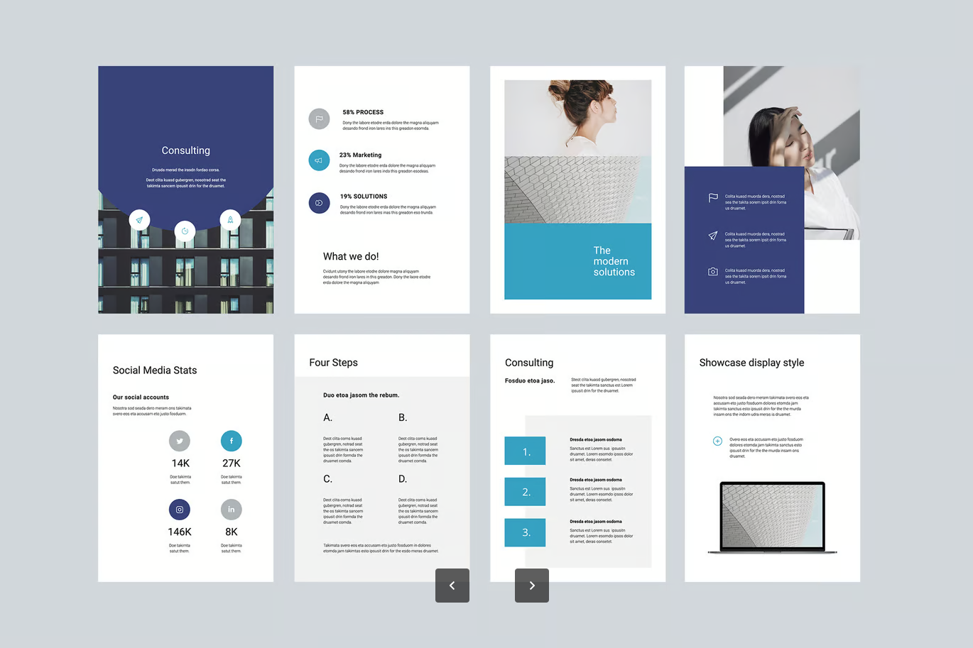 ARON极简商务Keynote模板A4竖版可编辑高级感PPT工作汇报苹果风ARON - A4 Vertical Keynote Template-演示喵HUB