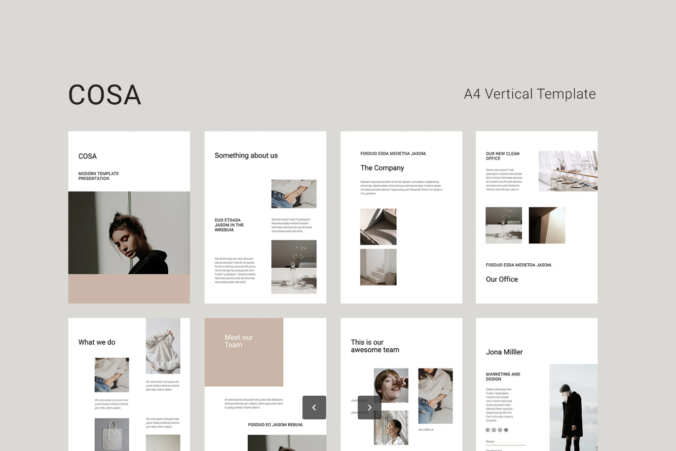2024新款A4竖版Keynote模板商务风简约大气高端设计COSA - A4 Vertical Keynote Template-演示喵HUB