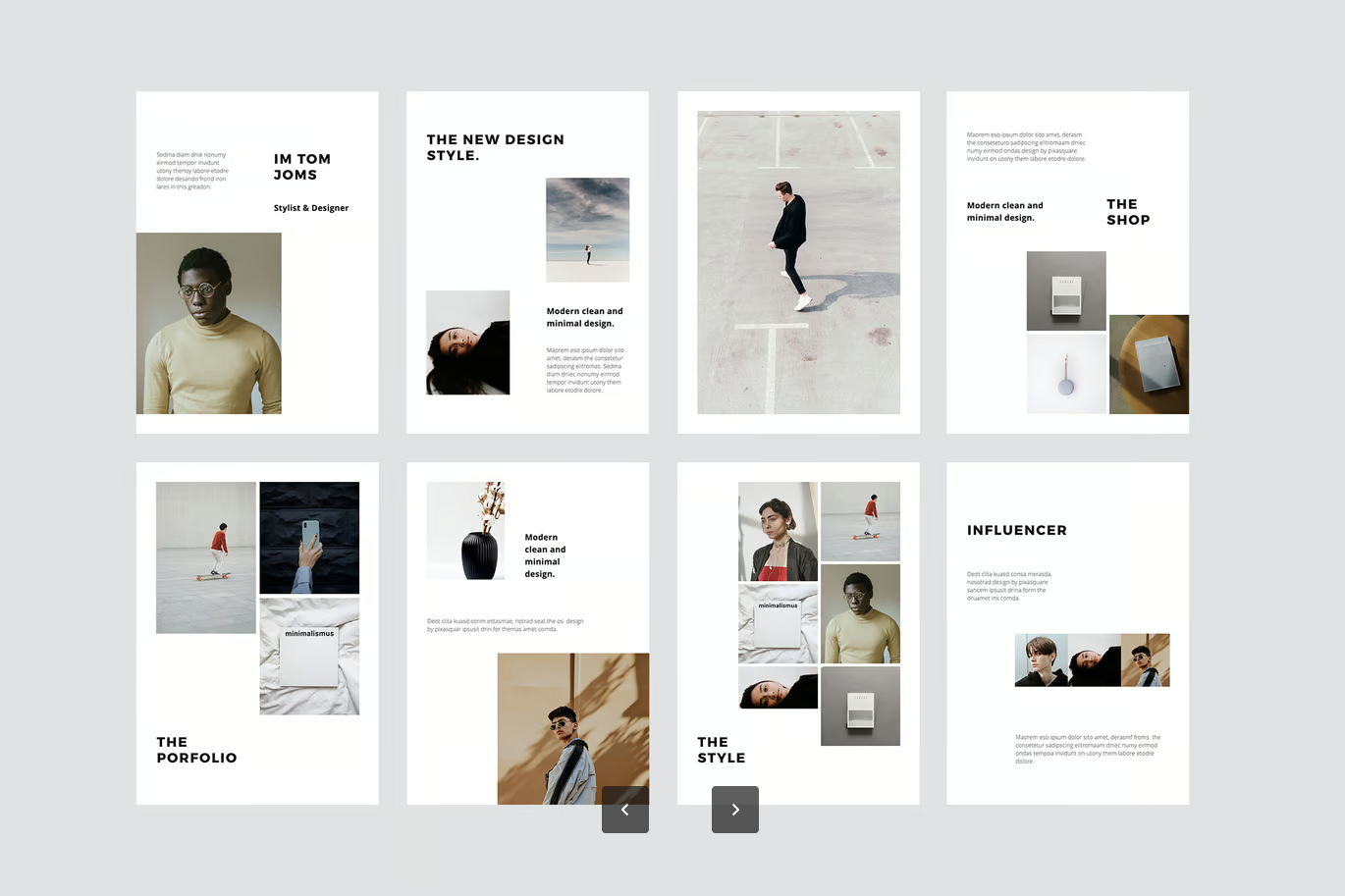Keynote商务模板A4竖版极简可编辑苹果风毕业答辩PPT素材MODEN - A4 Vertical Keynote Style Template-演示喵HUB