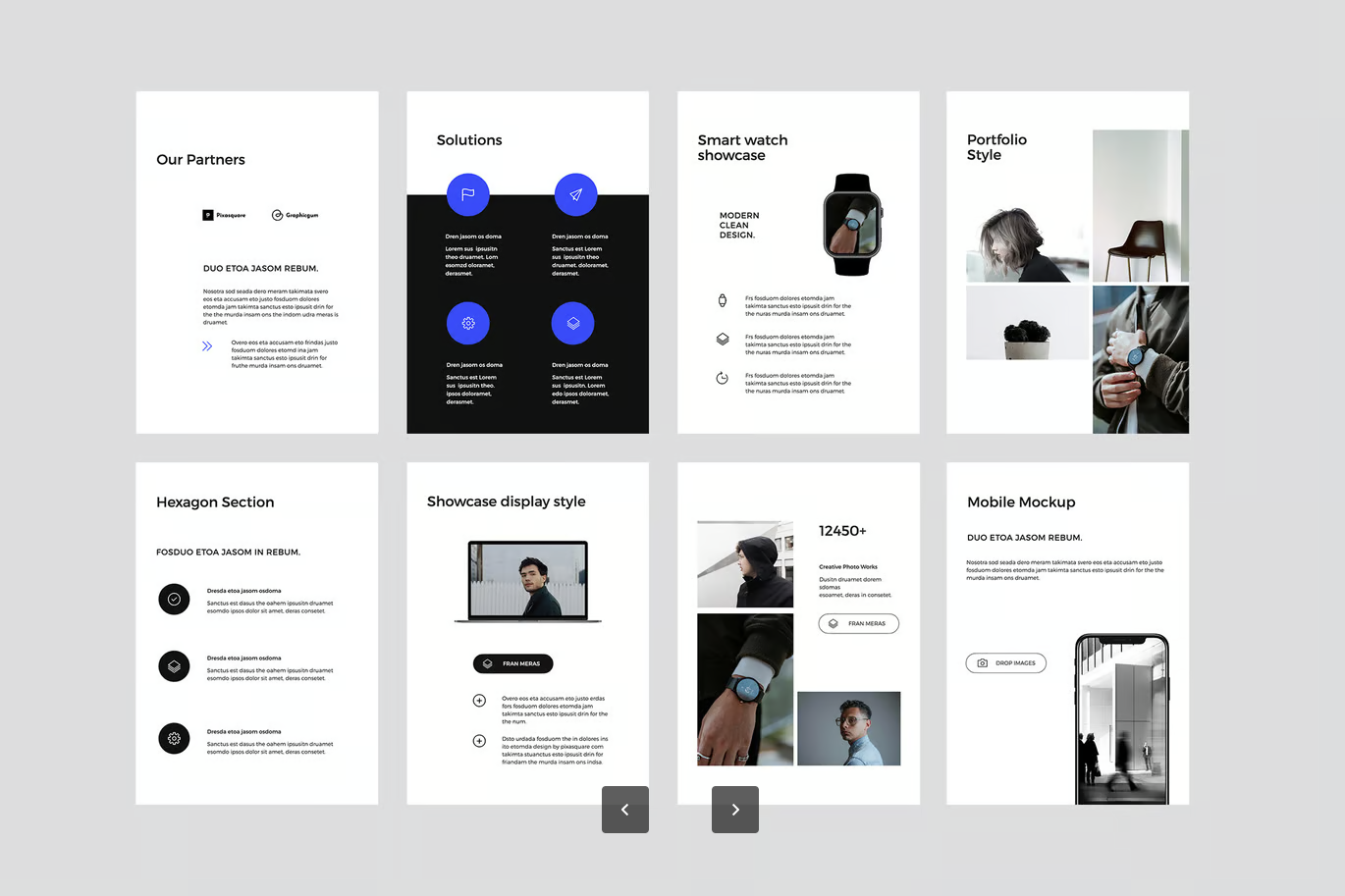 MURO现代简约A4竖版Keynote模板商务风PPT设计苹果专用可编辑MURO - Keynote Modern A4 Vertical Template-演示喵HUB