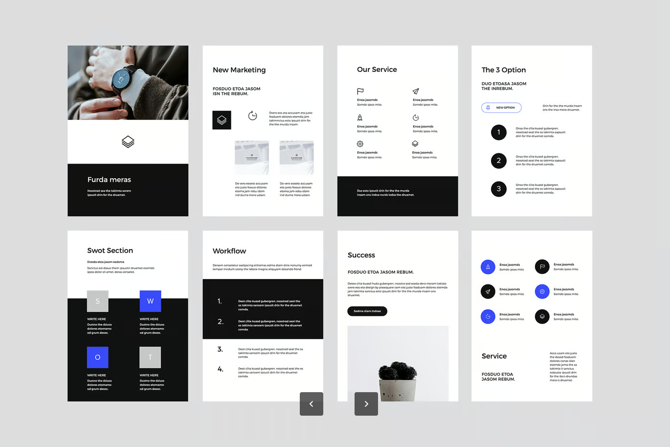 MURO现代简约A4竖版Keynote模板商务风PPT设计苹果专用可编辑MURO - Keynote Modern A4 Vertical Template-演示喵HUB