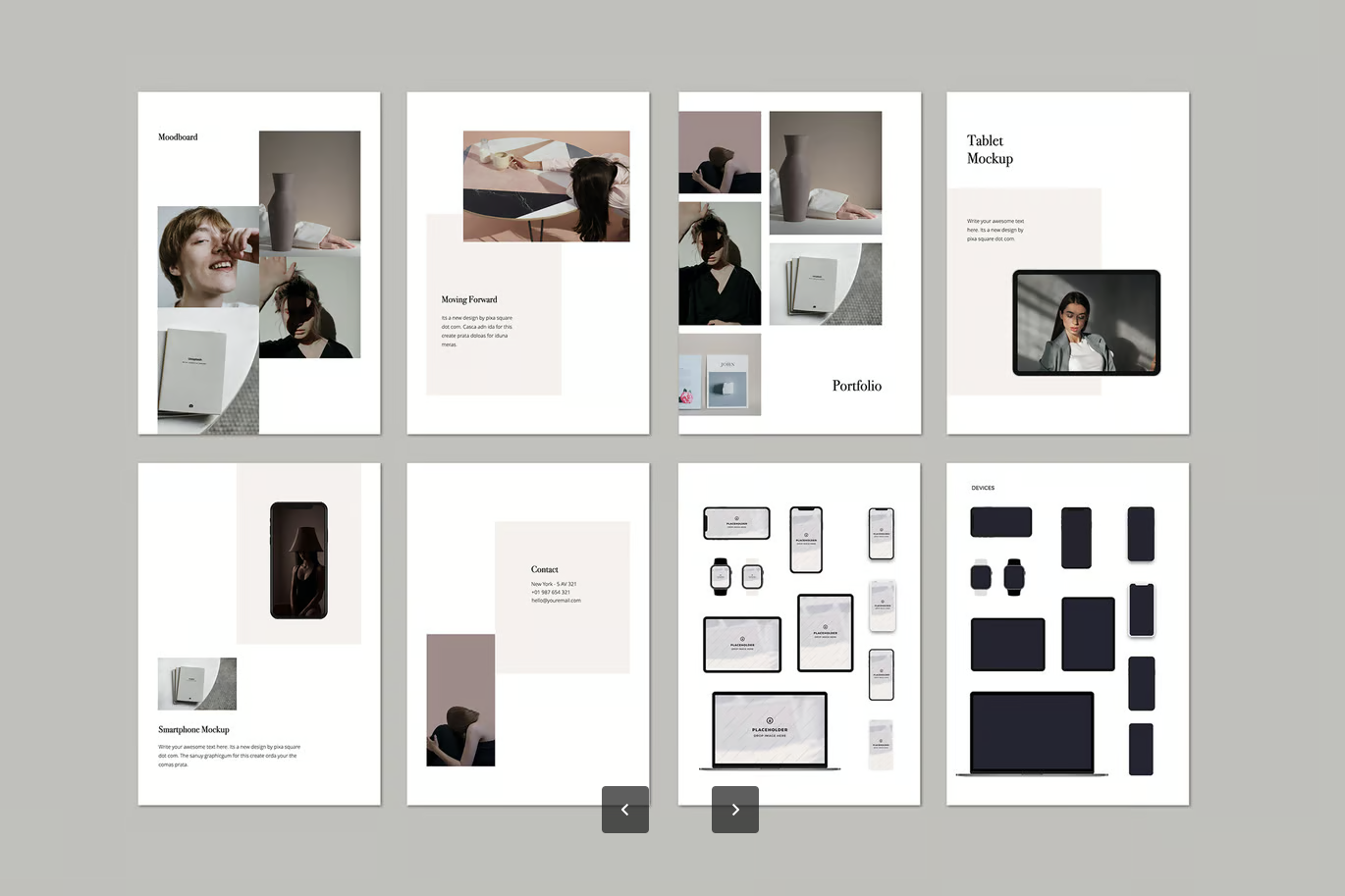 DANA系列A4竖版Keynote模板 商务媒体发布会套装 苹果专用可编辑设计DANA - A4 Vertical Keynote Media Kit Template-演示喵HUB