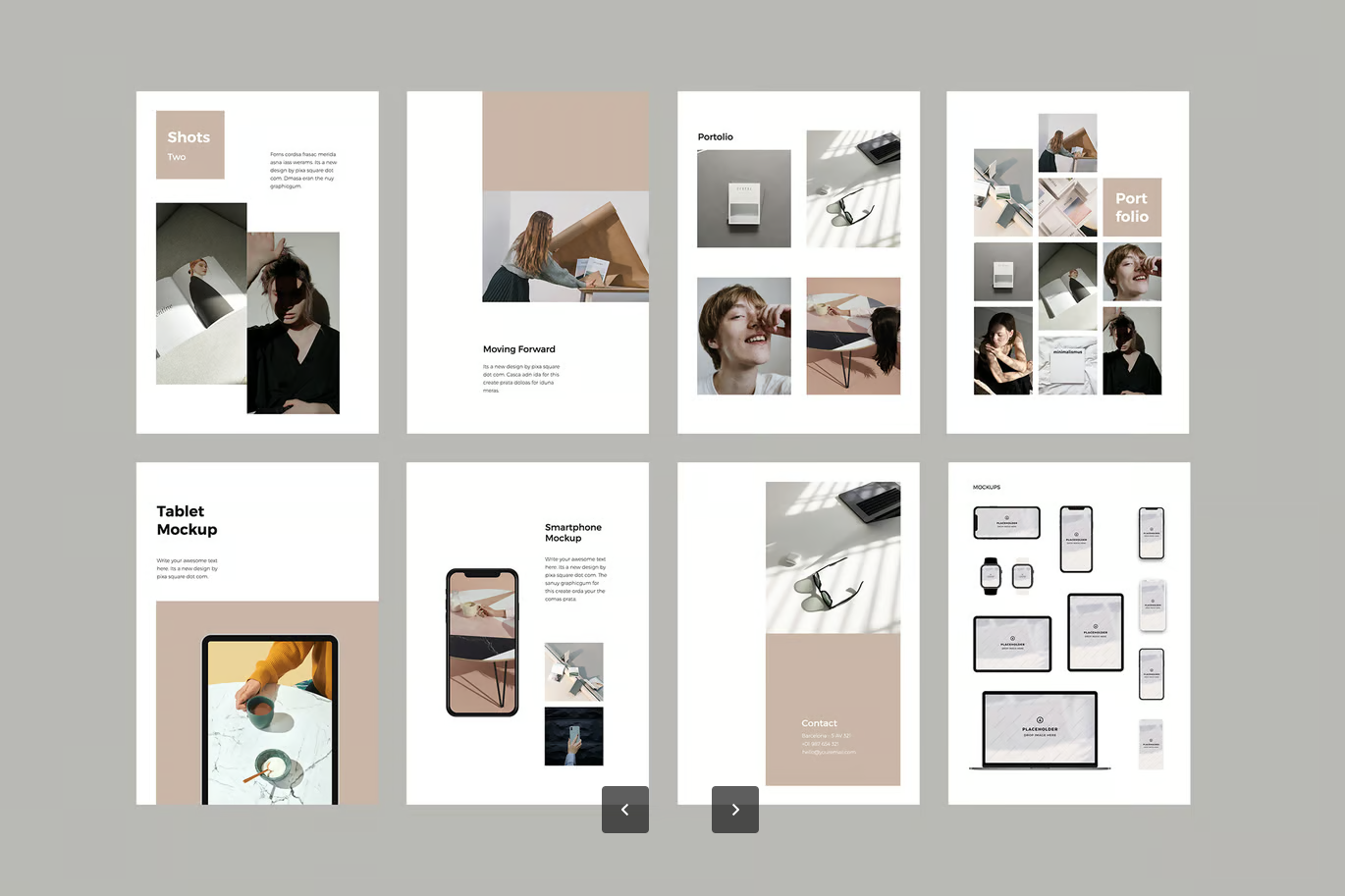 苹果专用高端商务风A4竖版Keynote媒体工具包可编辑PPT模板MACA - A4 Vertical Keynote Media Kit Template-演示喵HUB