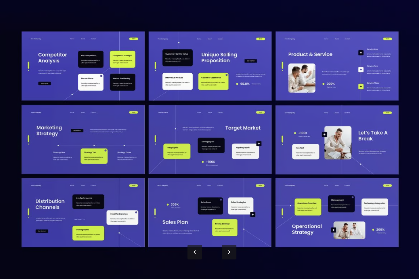 蓝色商务PPT模板全套可编辑策划方案年终总结高级感Blue Business Plan PPT-演示喵HUB
