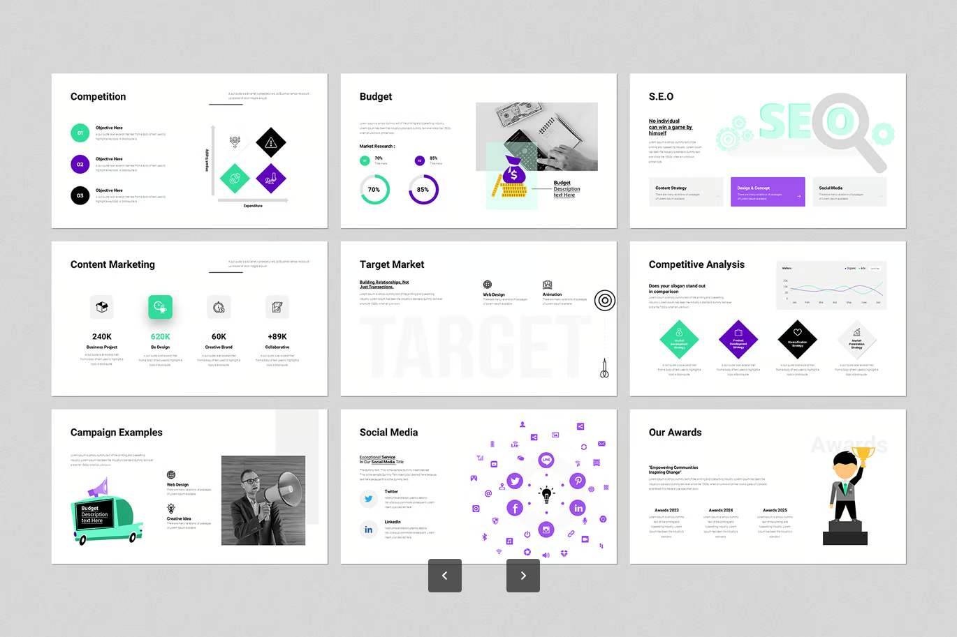 高端商业计划书PPT模板Google Slides可编辑极简风创业路演Business Plan Google Slides Presentation Template-演示喵HUB