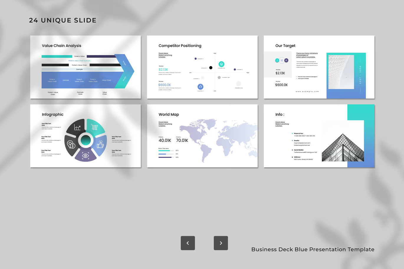 商务蓝色PPT模板可编辑高级感工作汇报企业演示年终总结Business Deck Blue Presentation Template-演示喵HUB