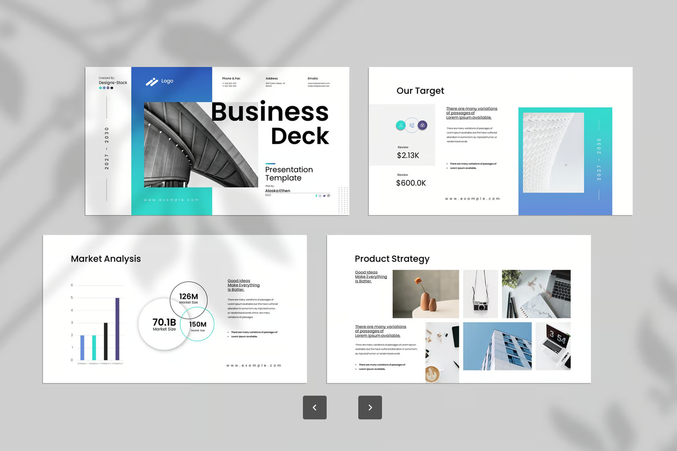商务蓝色PPT模板可编辑高级感工作汇报企业演示年终总结Business Deck Blue Presentation Template-演示喵HUB