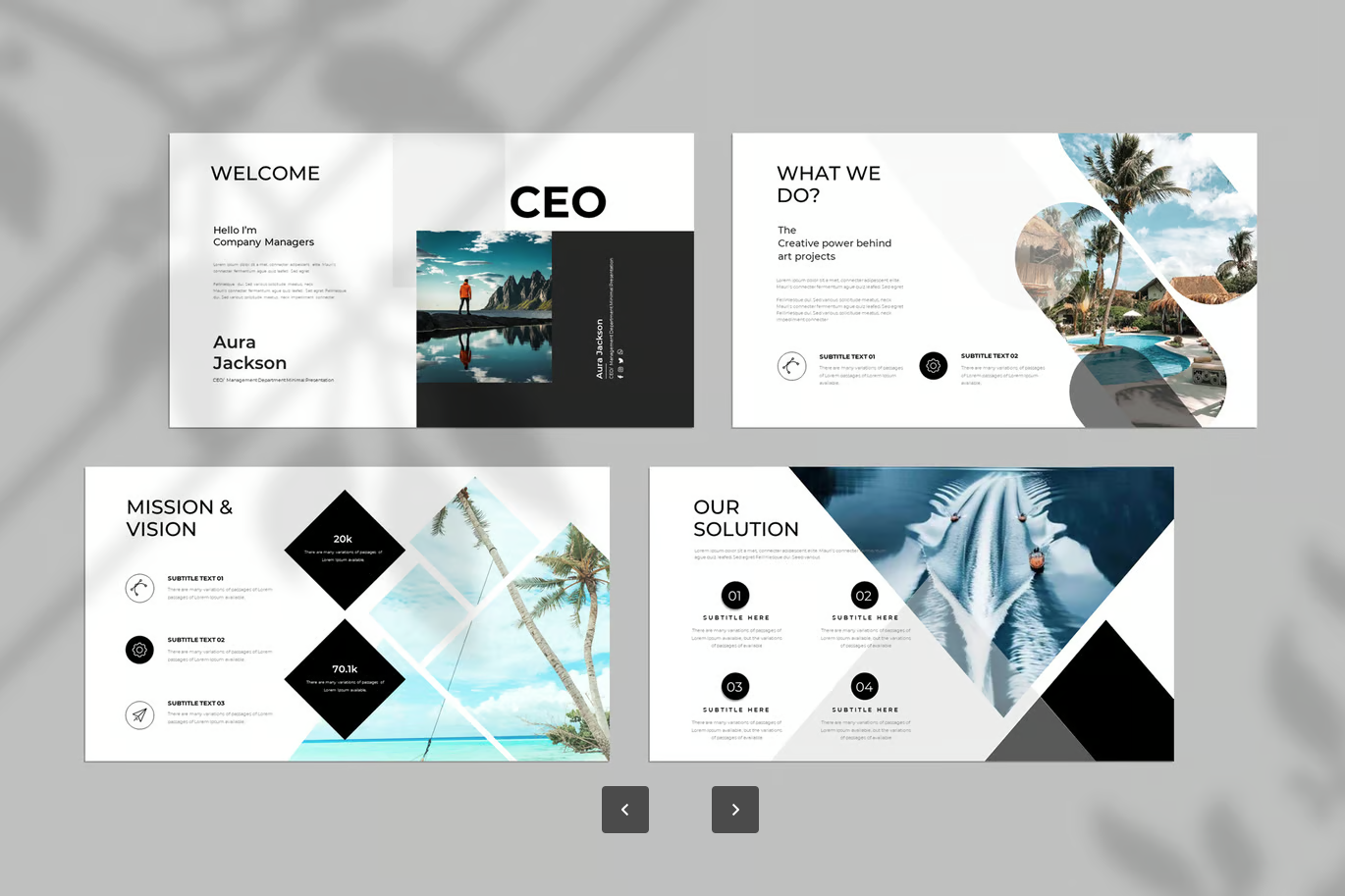 苹果Keynote极简模板商务学术两用可编辑高级感PPT素材Clean Minimal Keynote Template-演示喵HUB