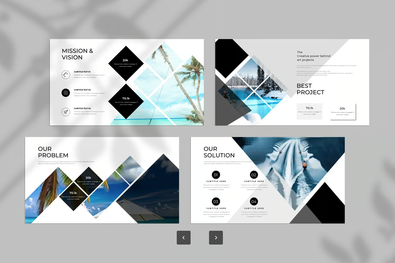苹果Keynote极简模板商务学术两用可编辑高级感PPT素材Clean Minimal Keynote Template-演示喵HUB