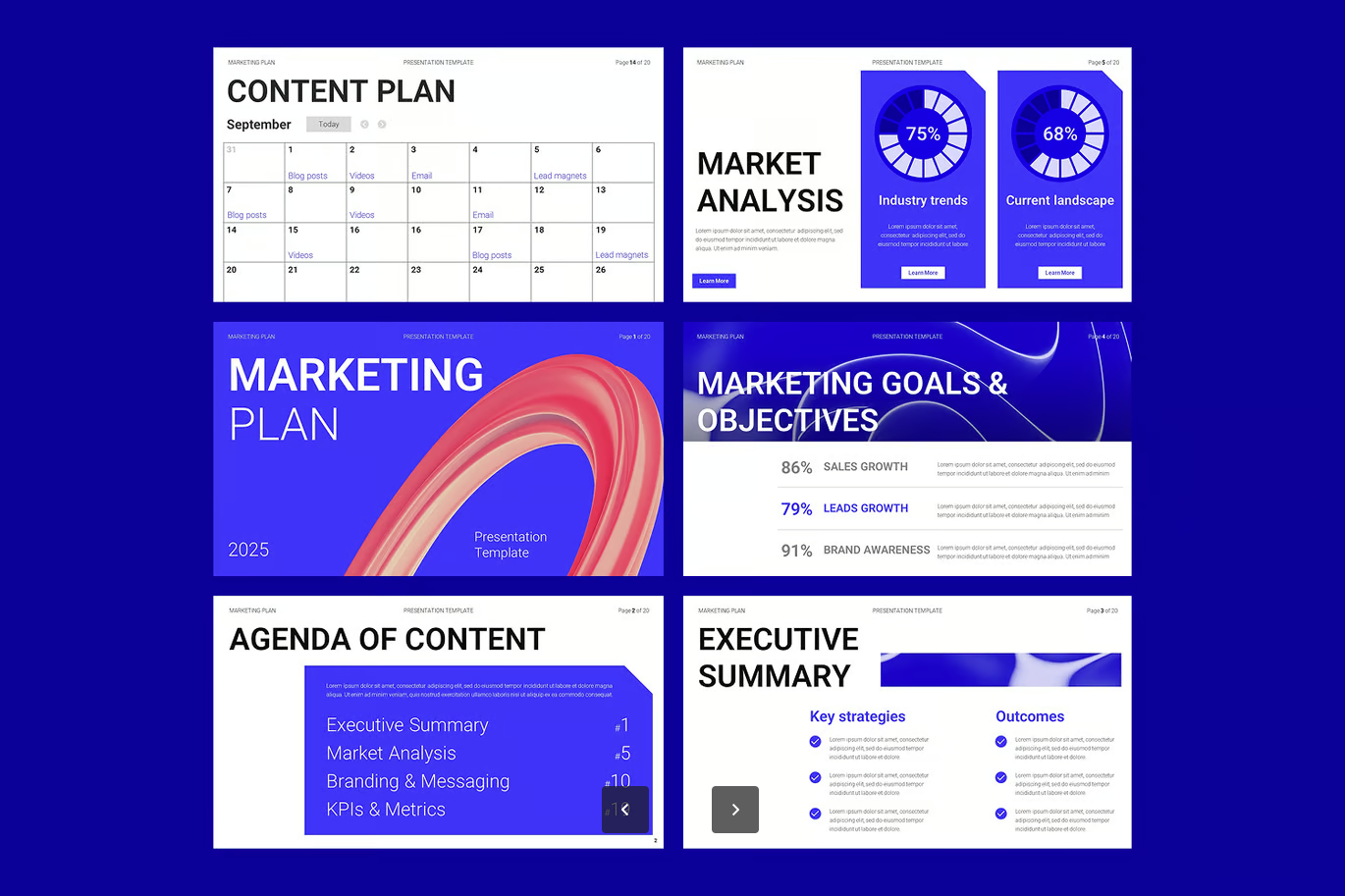 PPT模板营销策划方案商务风可编辑年度市场营销计划动态Marketing Plan-演示喵HUB