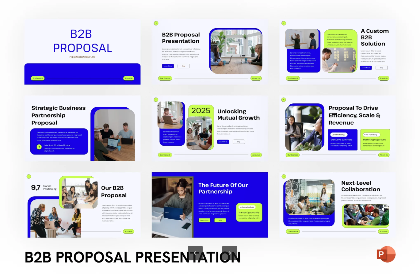 2025高端B2B提案商务PPT模板可编辑动态图表企业汇报套装B2B Proposal-演示喵HUB