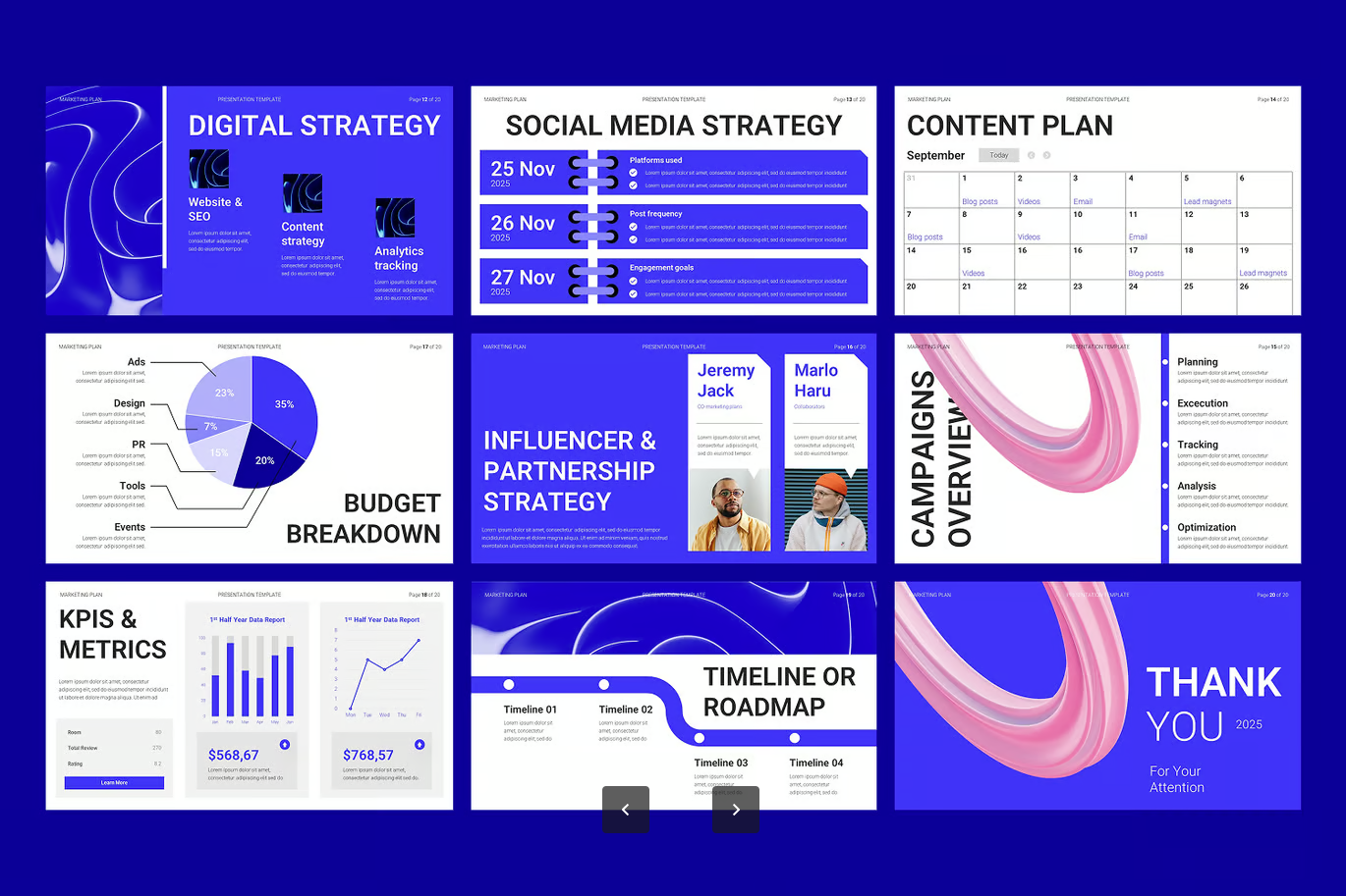 可编辑高端商务Marketing Plan动态PPT模板ins风毕业答辩年终总结Marketing Plan-演示喵HUB