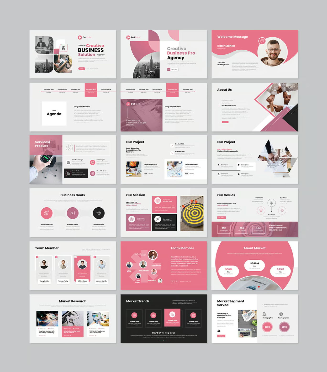 DotPoint商务PPT模板高端可编辑企业汇报工作总结动态演示素材DotPoint Business PowerPoint Presentation Template-演示喵HUB