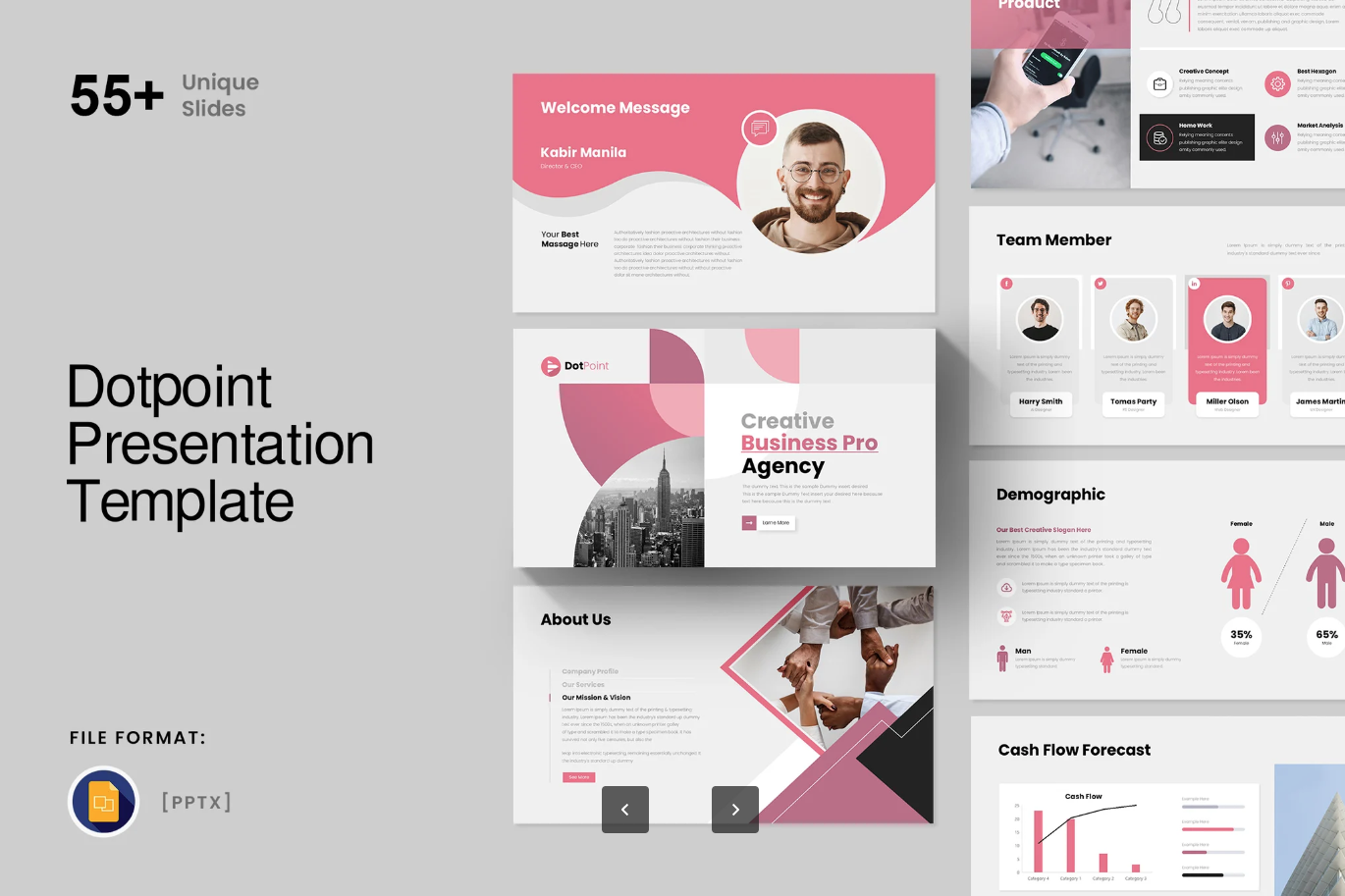 高端商务PPT模板Google Slides可编辑极简风工作总结答辩汇报通用Business Google Slides Presentation Template-演示喵HUB