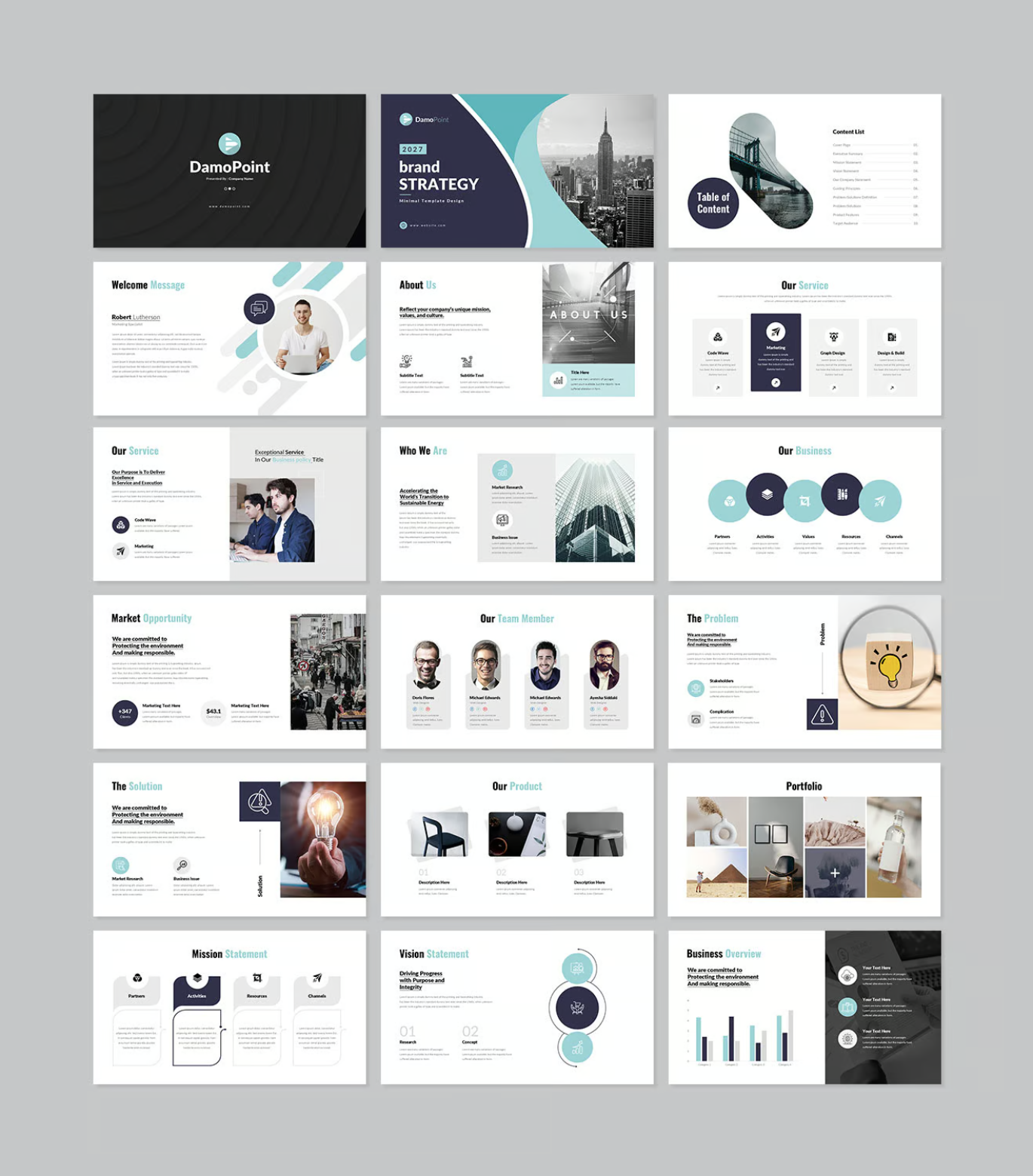 高端品牌策划Keynote模板 商务战略PPT可编辑 极简风动态设计Brand Strategy Keynote Presentation Template-演示喵HUB