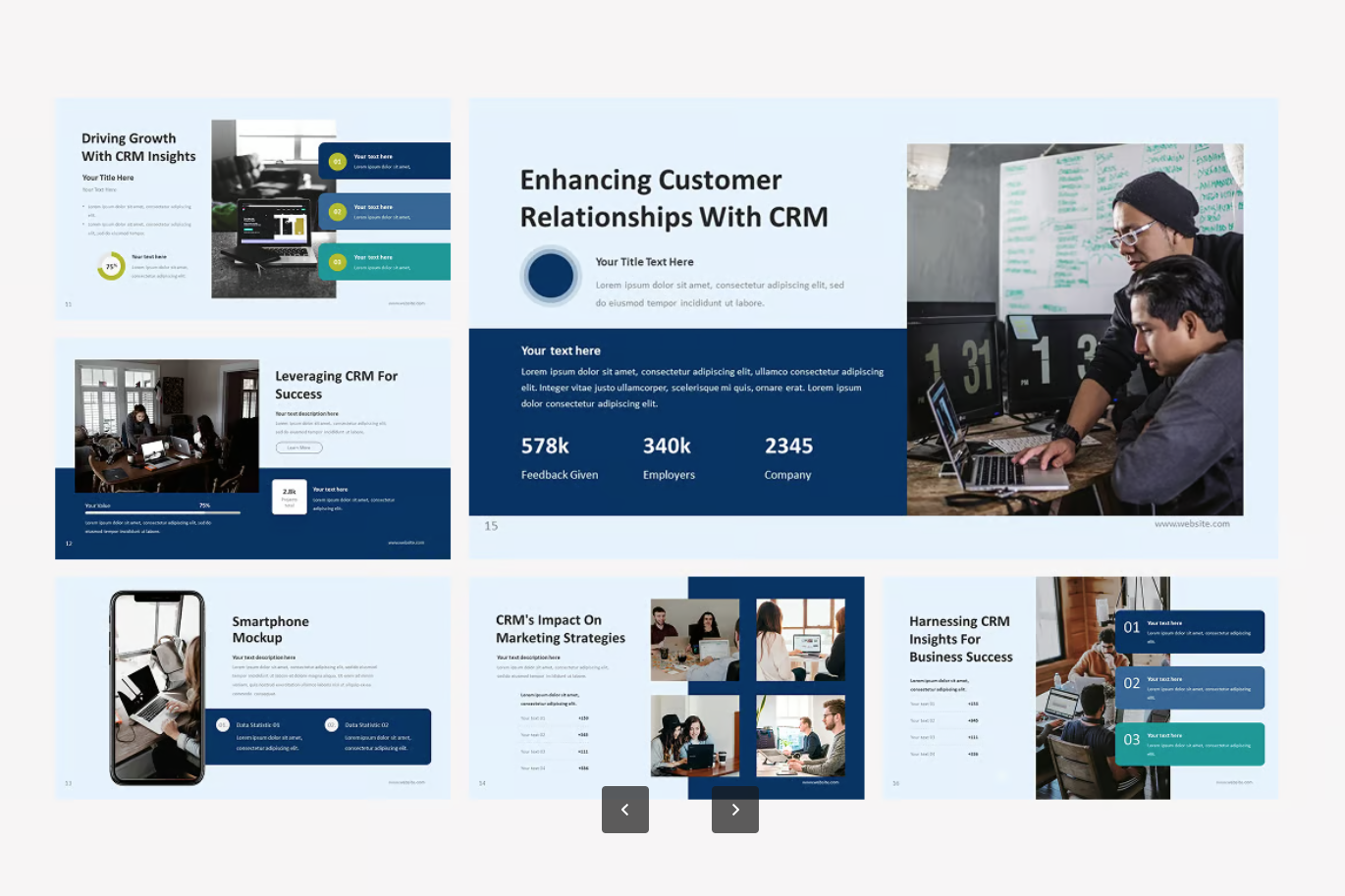 2025最新CRM报告PPT模板商务风可编辑动态图表CRM Report-演示喵HUB