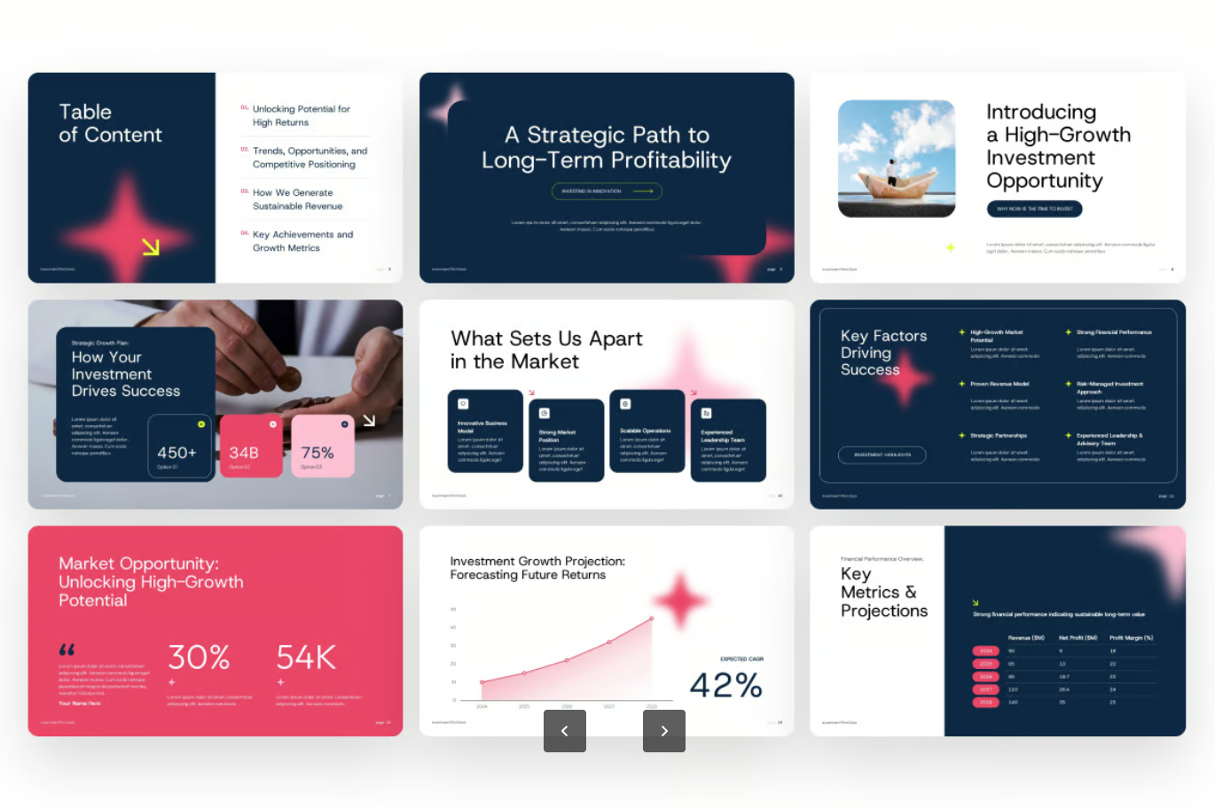 Investment Pitch Deck可编辑PPT模板投资融资极简商务风路演套装Investment Pitch Deck Presentation Template-演示喵HUB