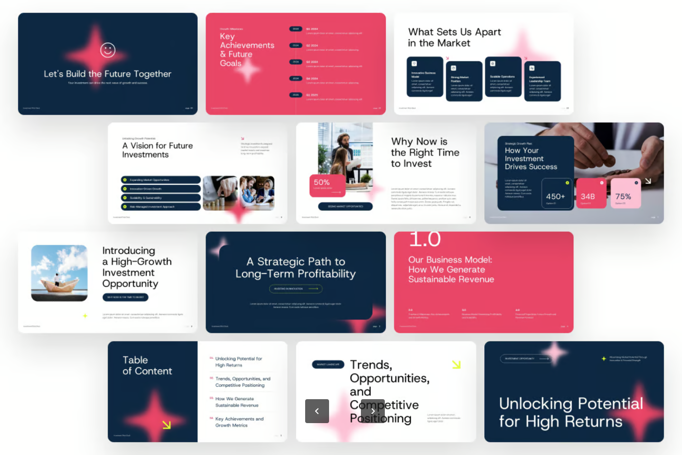 Investment Pitch Deck可编辑PPT模板投资融资极简商务风路演套装Investment Pitch Deck Presentation Template-演示喵HUB